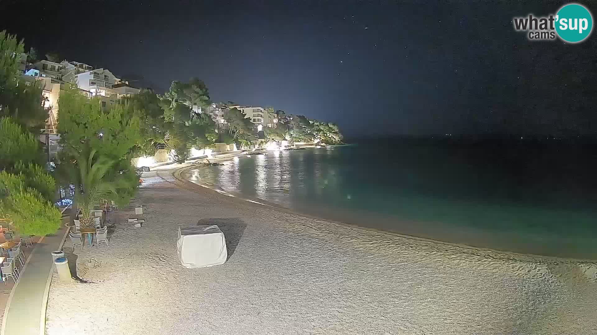 Webcam Spiaggia Lučica Brela – Vista live sulla costa adriatica