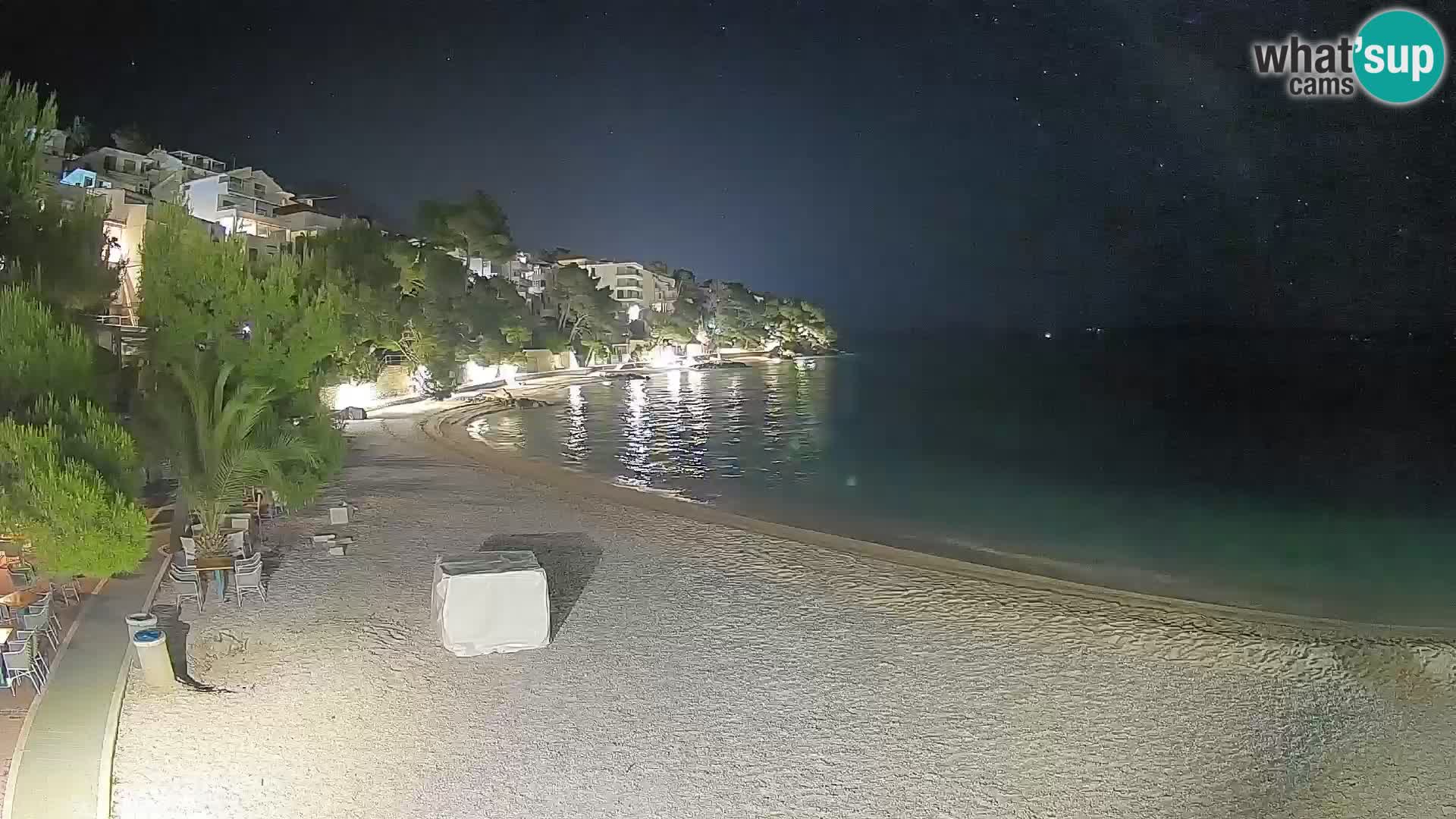 Webcam Playa Lučica Brela – Vista en directo de la costa adriática