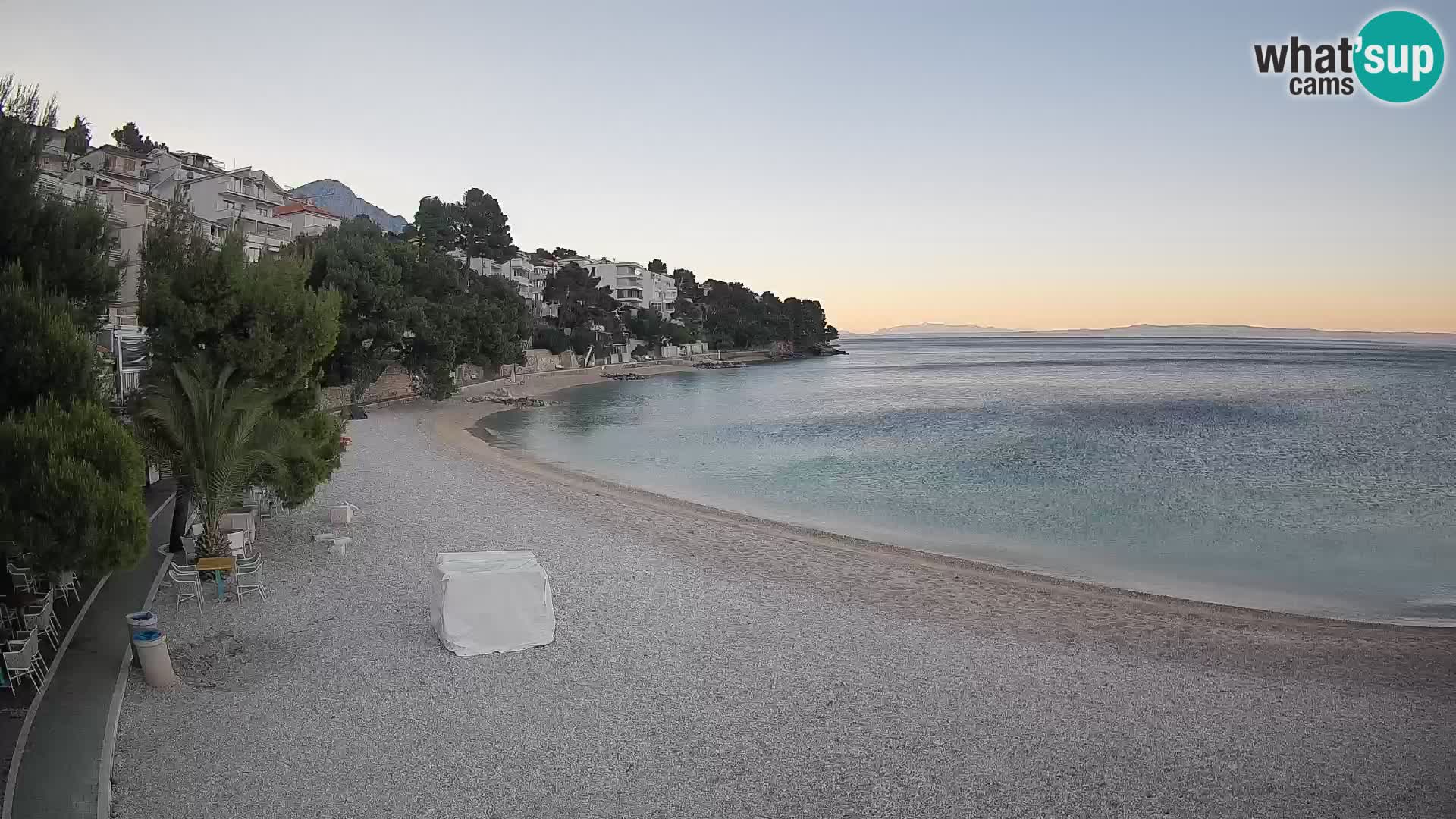 Webcam Playa Lučica Brela – Vista en directo de la costa adriática