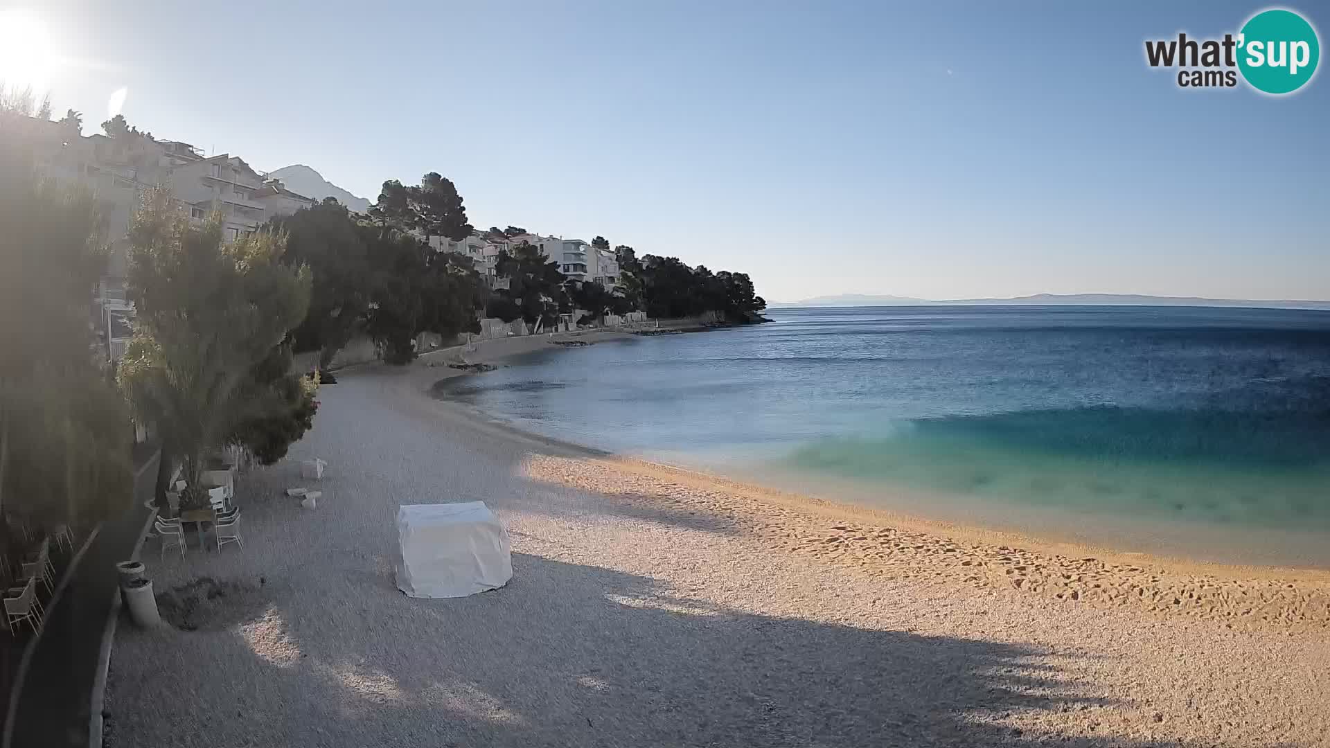 Webcam Playa Lučica Brela – Vista en directo de la costa adriática