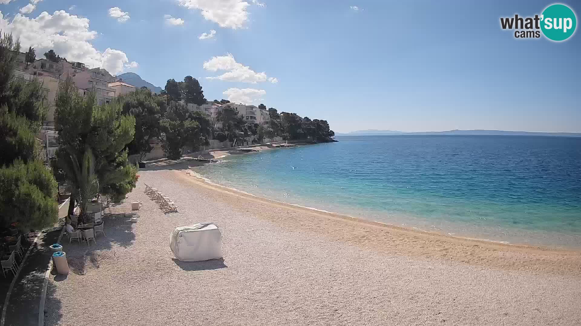 Webcam Playa Lučica Brela – Vista en directo de la costa adriática