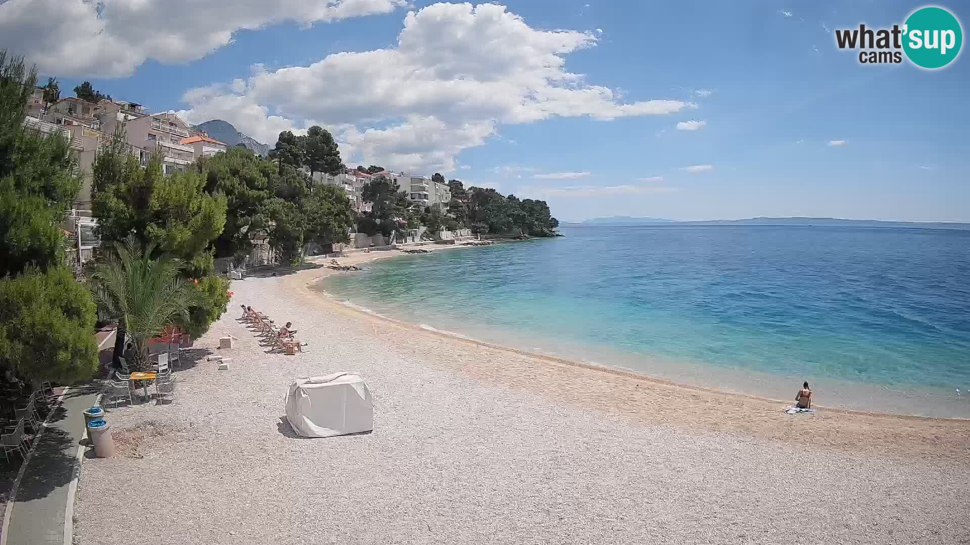 Webcam Playa Lučica Brela – Vista en directo de la costa adriática