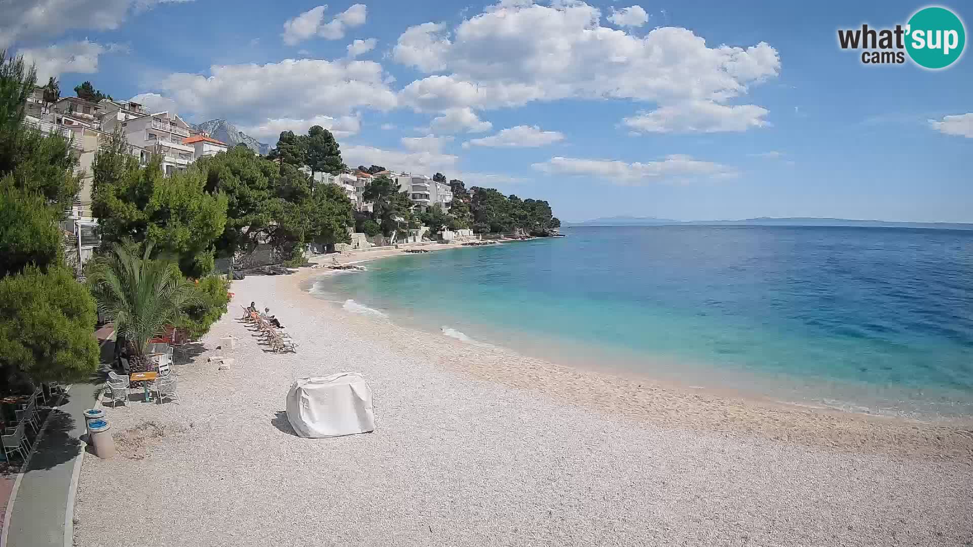 Webcam Spiaggia Lučica Brela – Vista live sulla costa adriatica