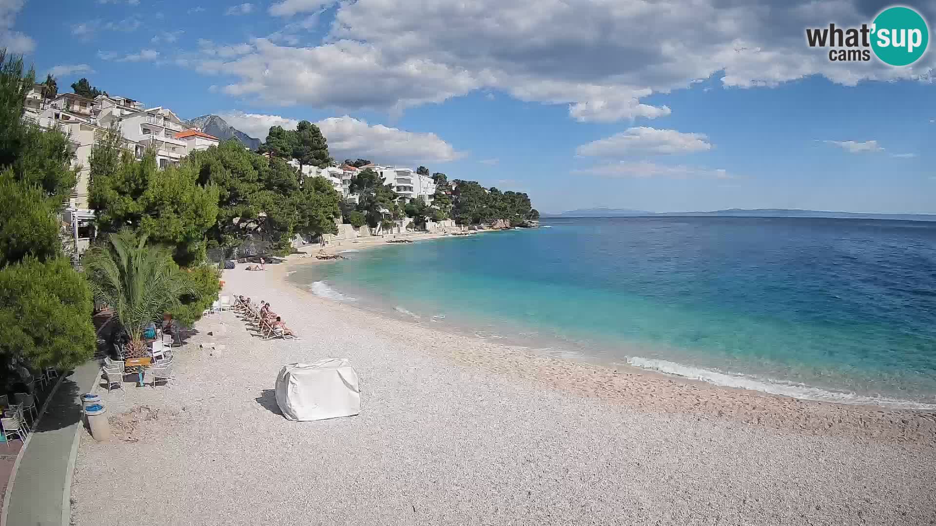 Webcam Playa Lučica Brela – Vista en directo de la costa adriática