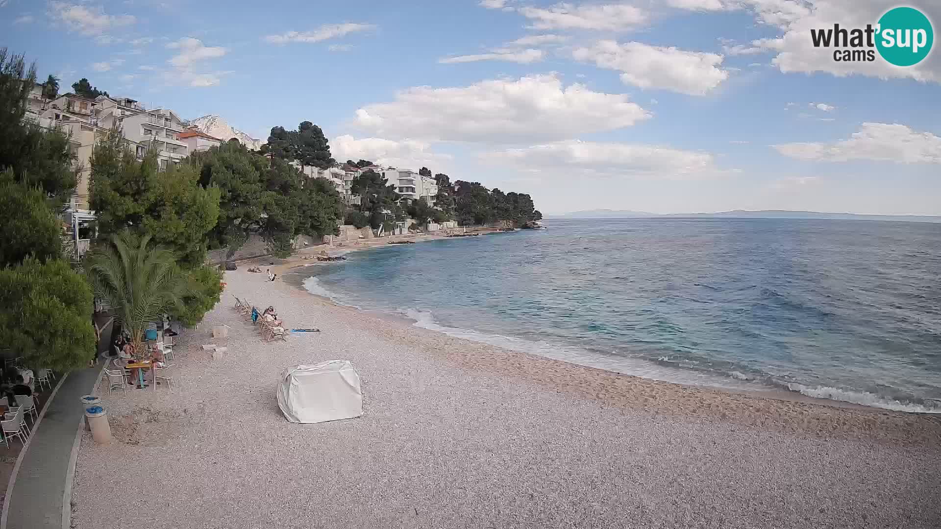 Webcam Playa Lučica Brela – Vista en directo de la costa adriática