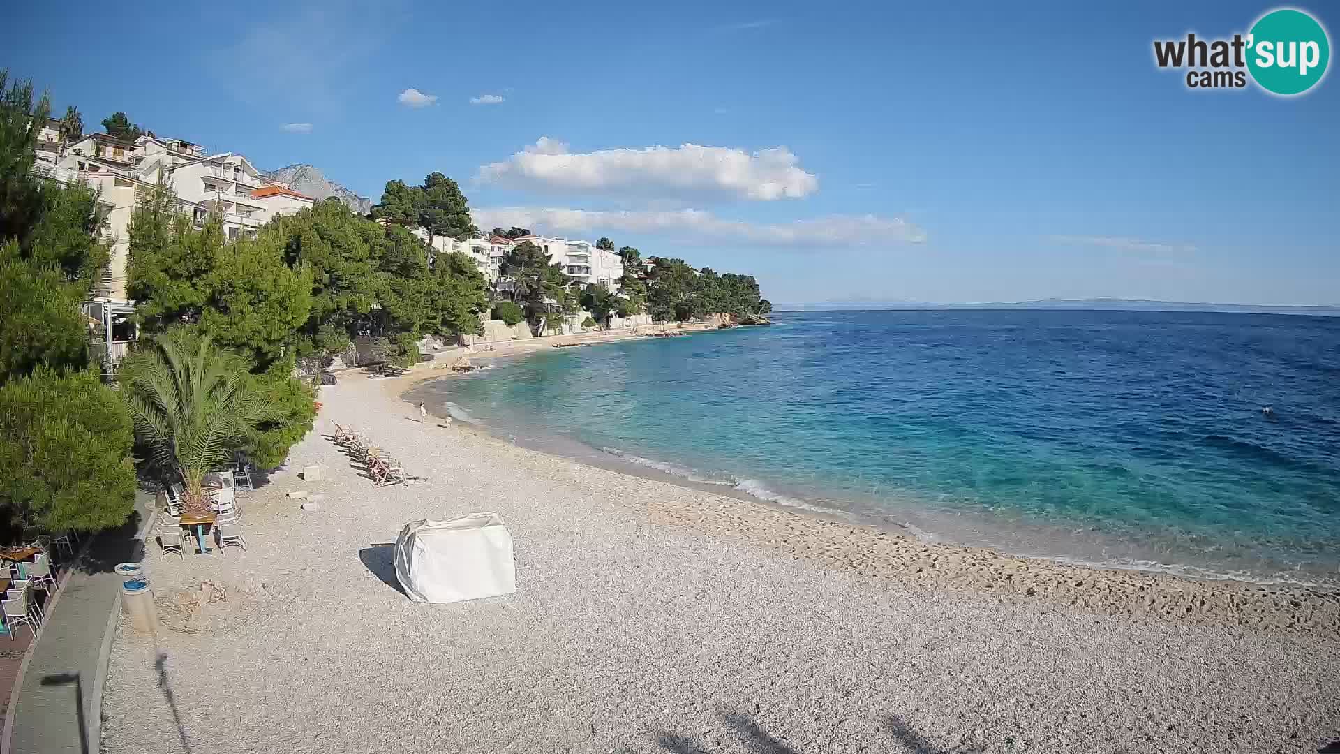Webcam Lučica Beach Brela – Live View from the Adriatic Coast