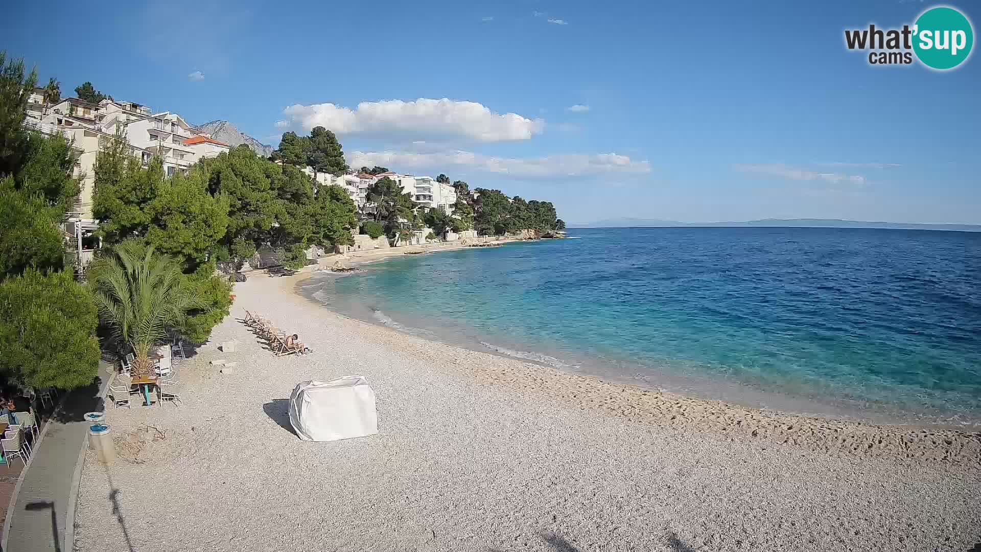 Webcam Lučica Beach Brela – Live View from the Adriatic Coast