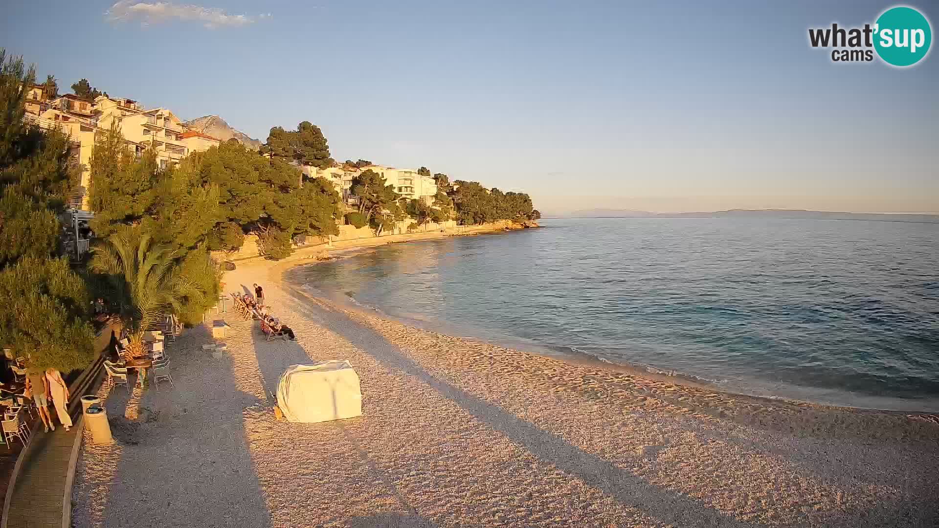 Webcam Playa Lučica Brela – Vista en directo de la costa adriática