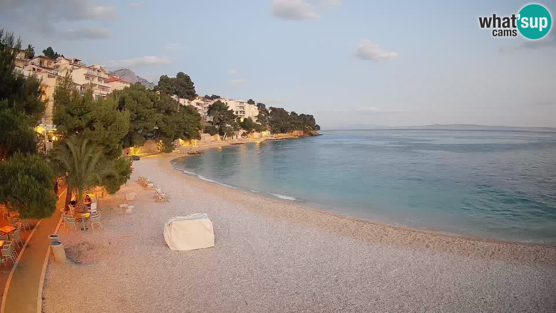 Webcam Playa Lučica Brela – Vista en directo de la costa adriática