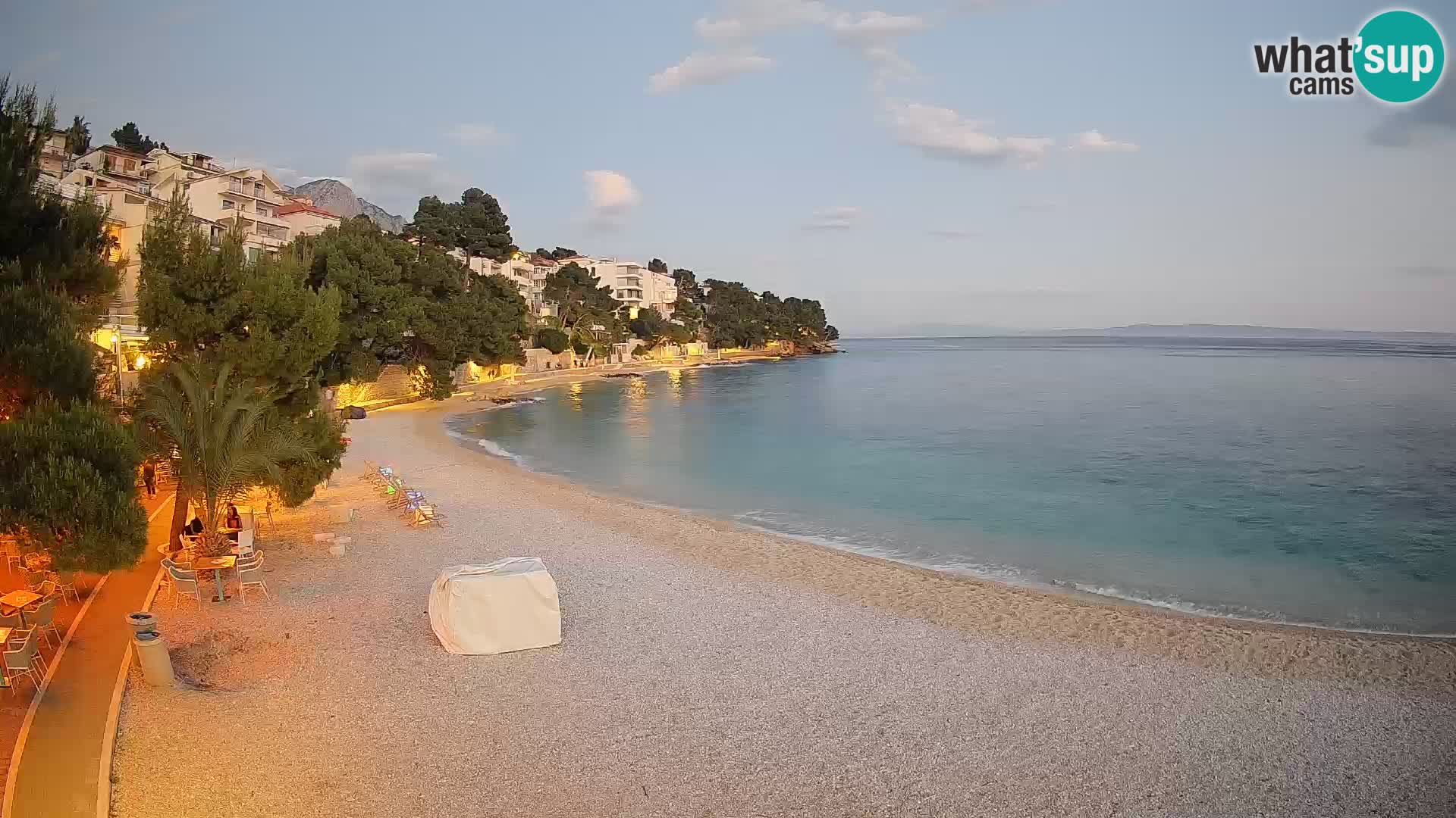 Webcam Plage Lučica Brela – Vue en direct sur la côte adriatique