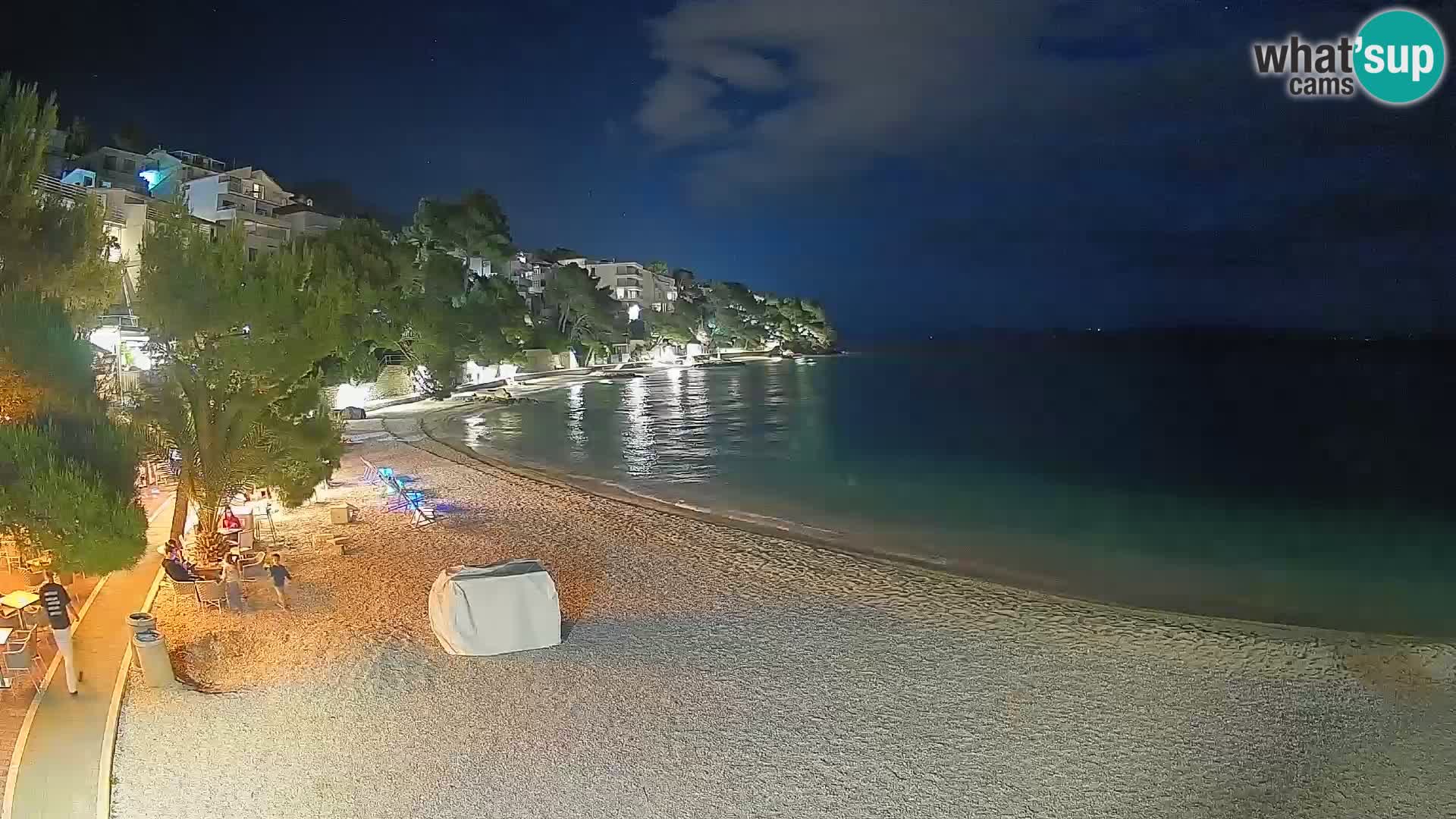 Webcam Plage Lučica Brela – Vue en direct sur la côte adriatique