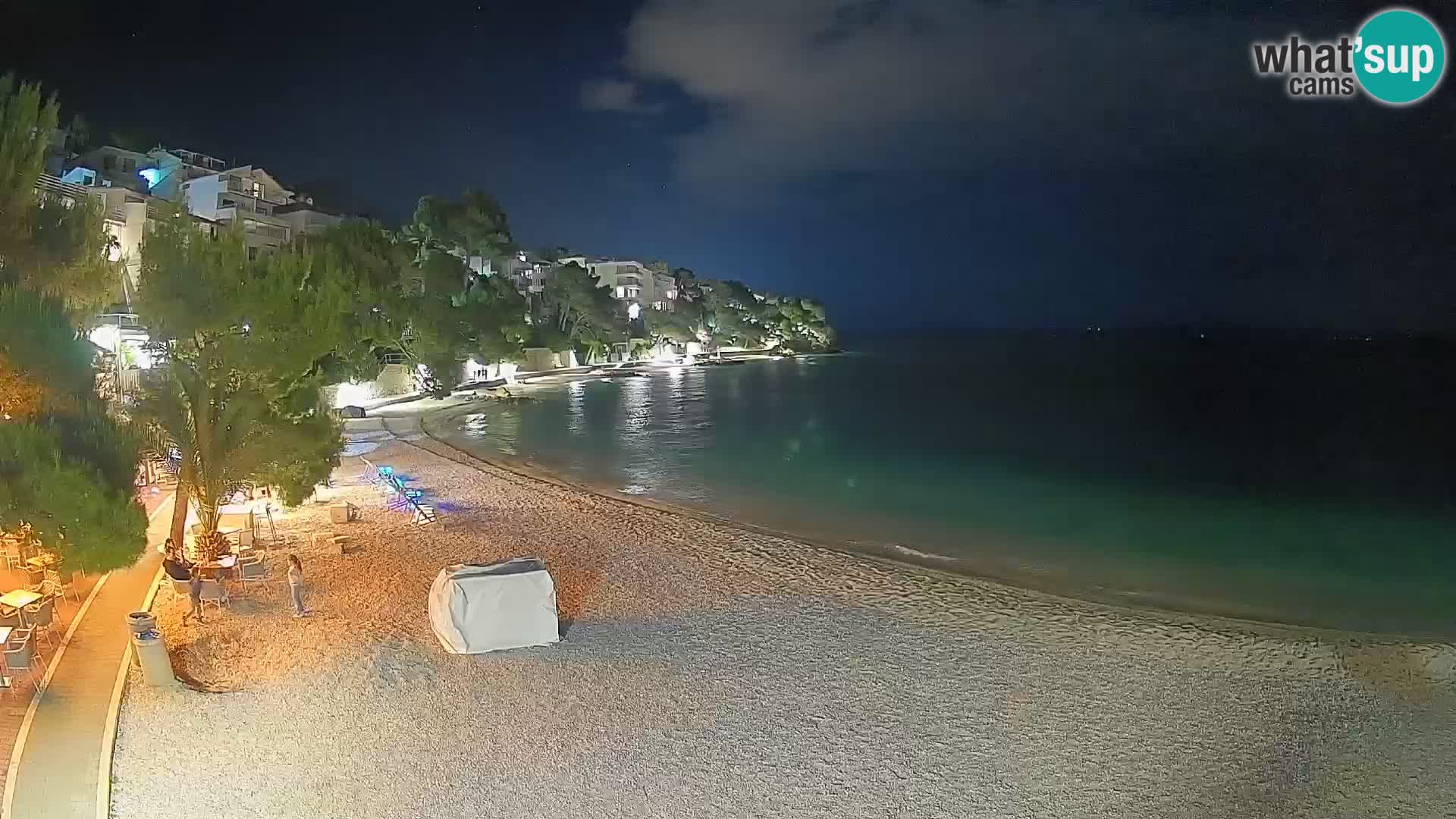 Webcam Plage Lučica Brela – Vue en direct sur la côte adriatique