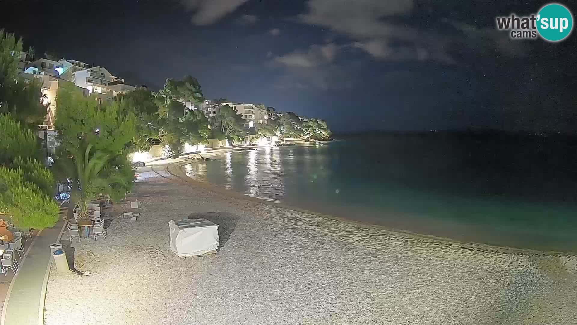 Webcam Plage Lučica Brela – Vue en direct sur la côte adriatique