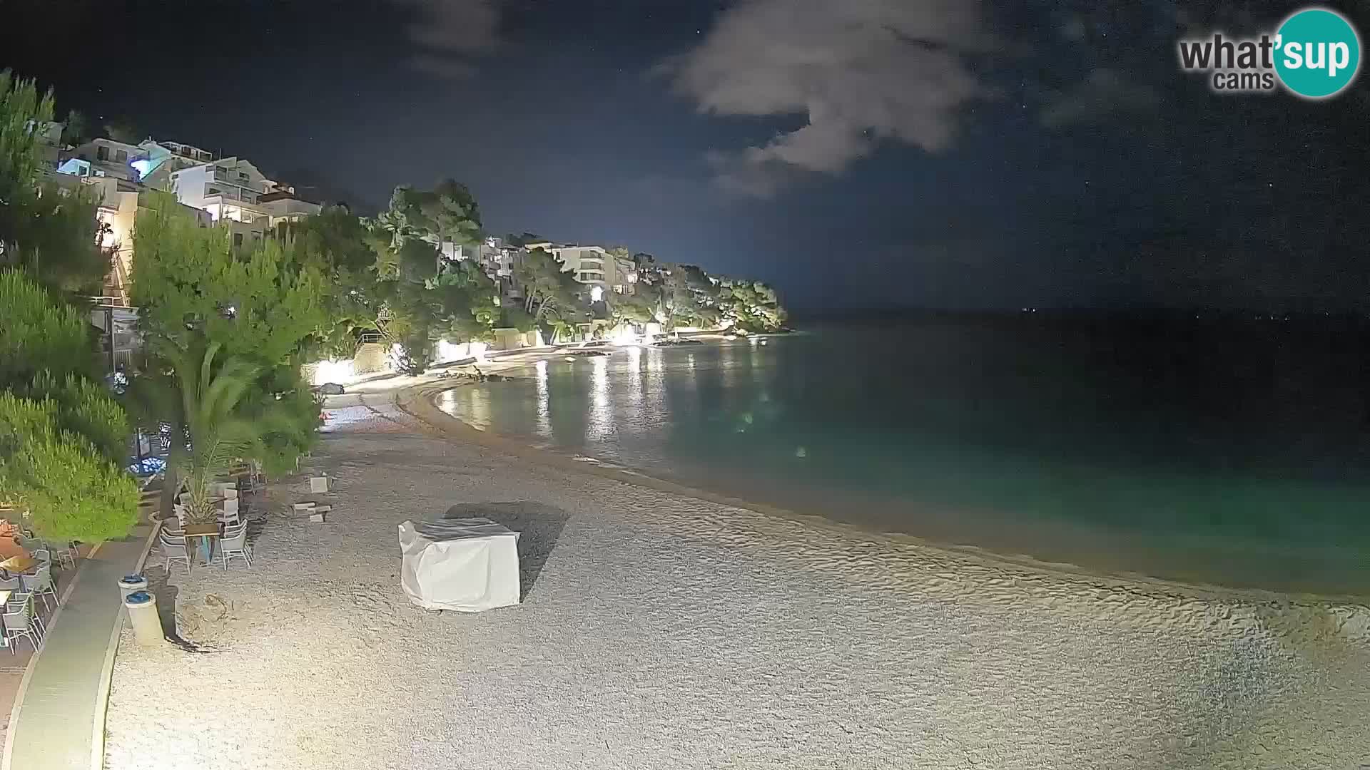 Webcam Playa Lučica Brela – Vista en directo de la costa adriática