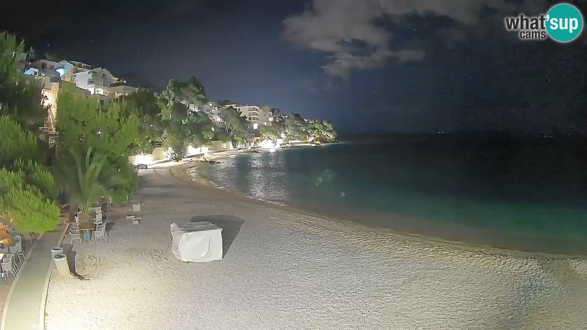 Webcam Lučica Strand Beach Brela – Liveblick von der Adriaküste