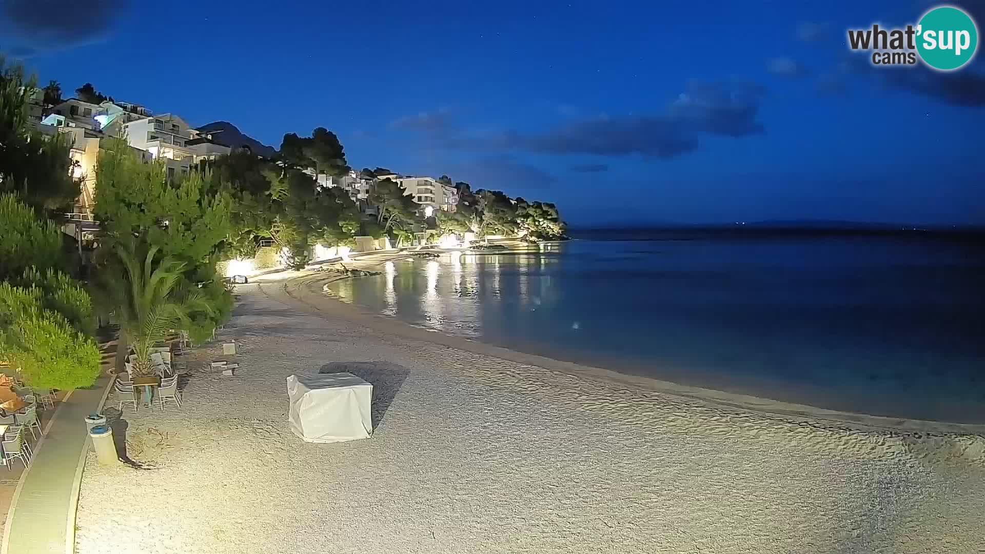 Webcam Spiaggia Lučica Brela – Vista live sulla costa adriatica