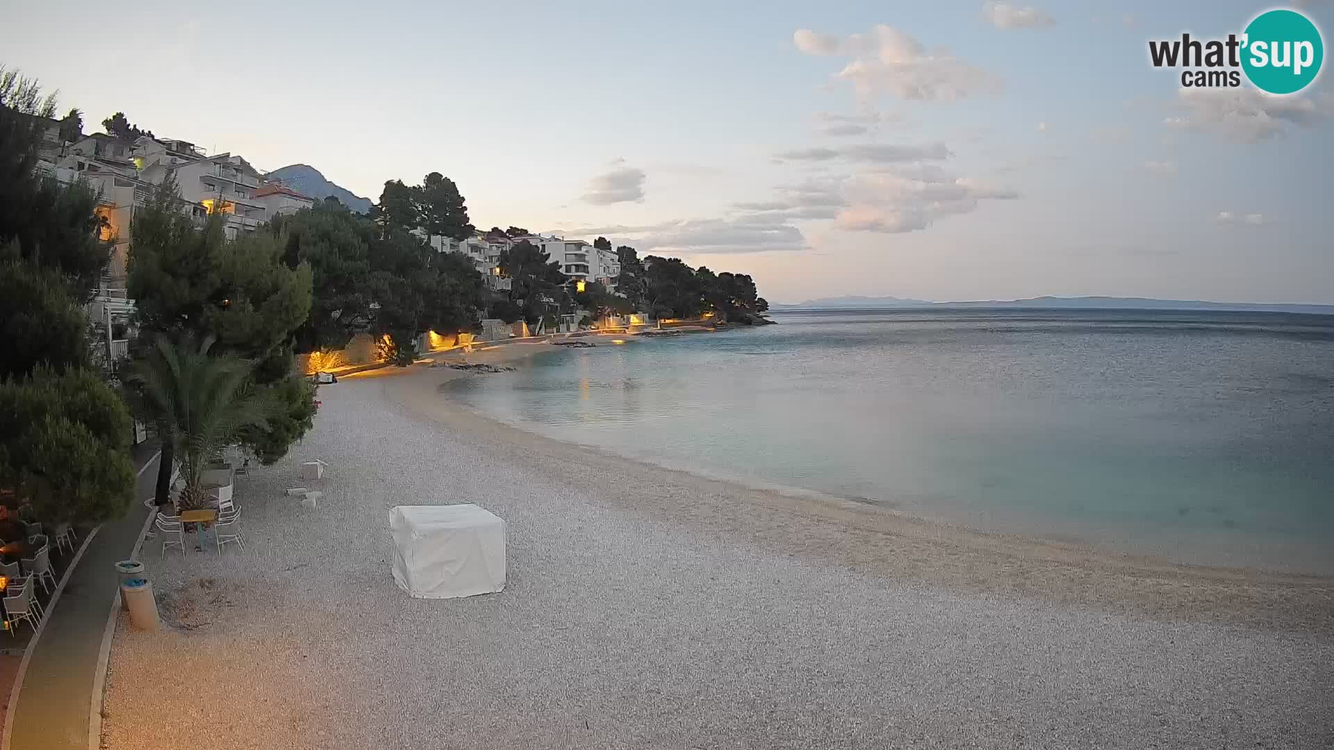 Webcam Spiaggia Lučica Brela – Vista live sulla costa adriatica