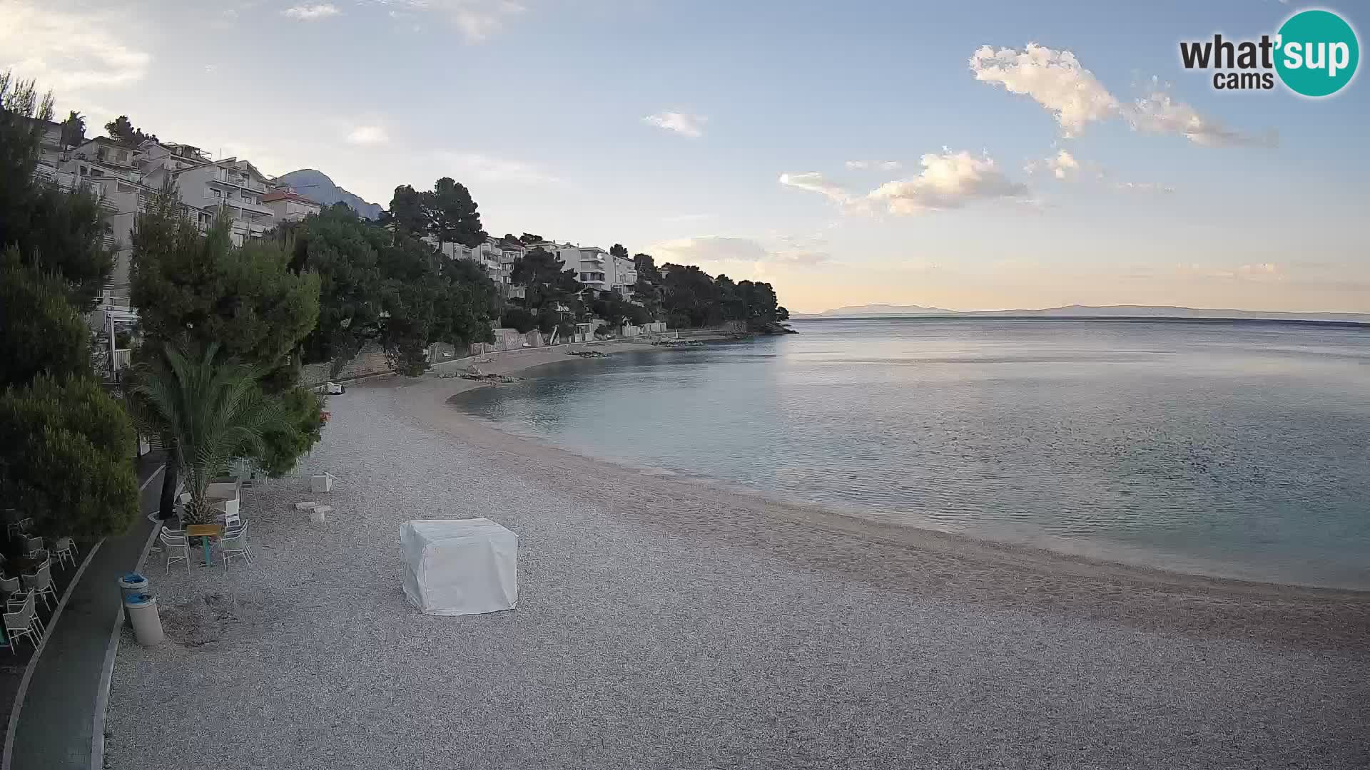 Webcam Spiaggia Lučica Brela – Vista live sulla costa adriatica