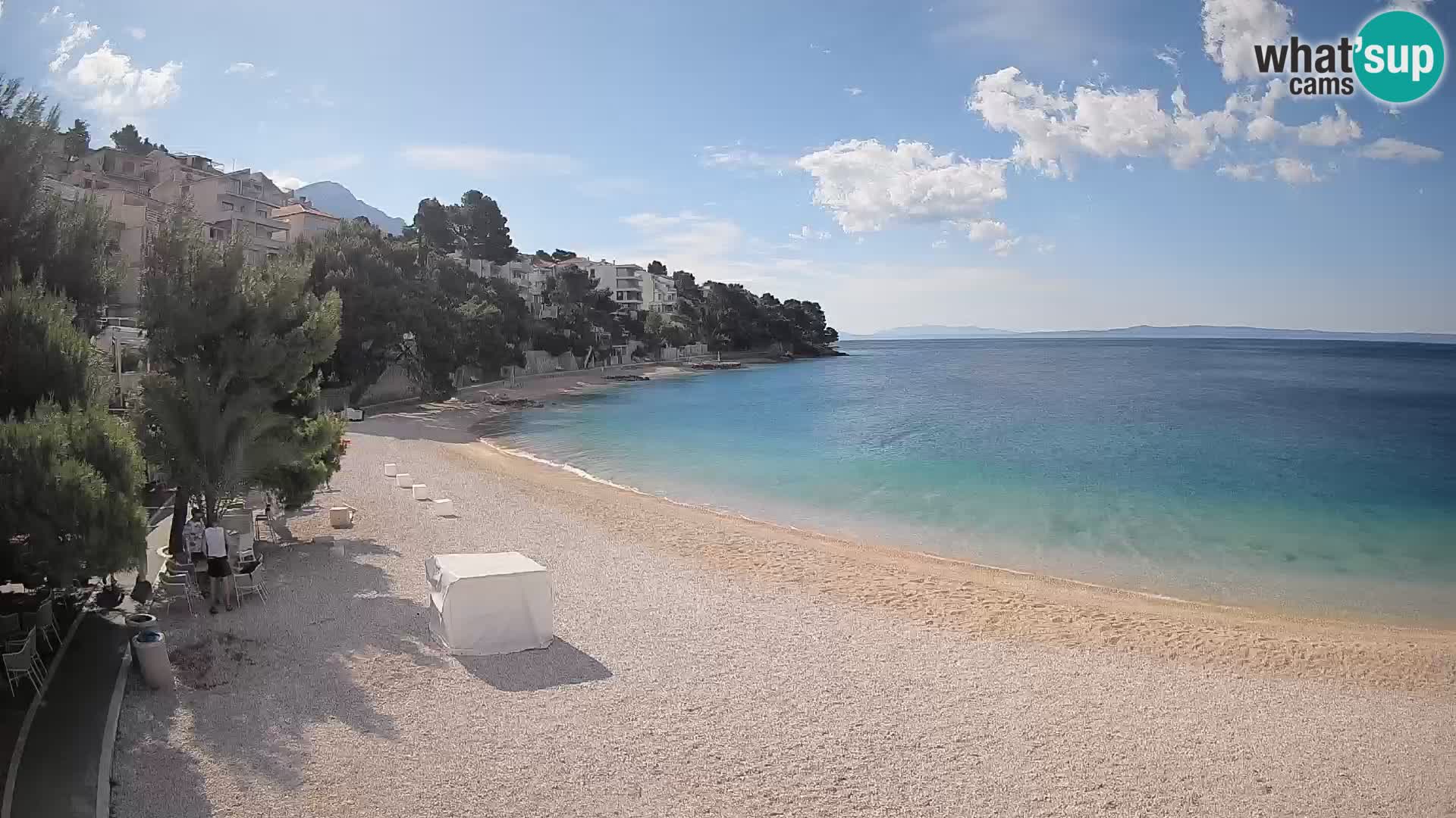 Webcam Plage Lučica Brela – Vue en direct sur la côte adriatique