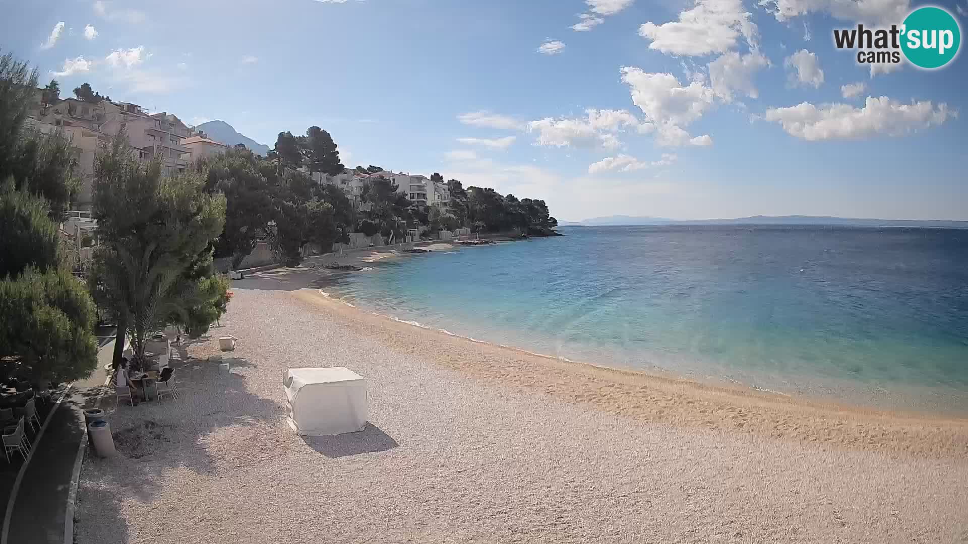 Webcam Spiaggia Lučica Brela – Vista live sulla costa adriatica