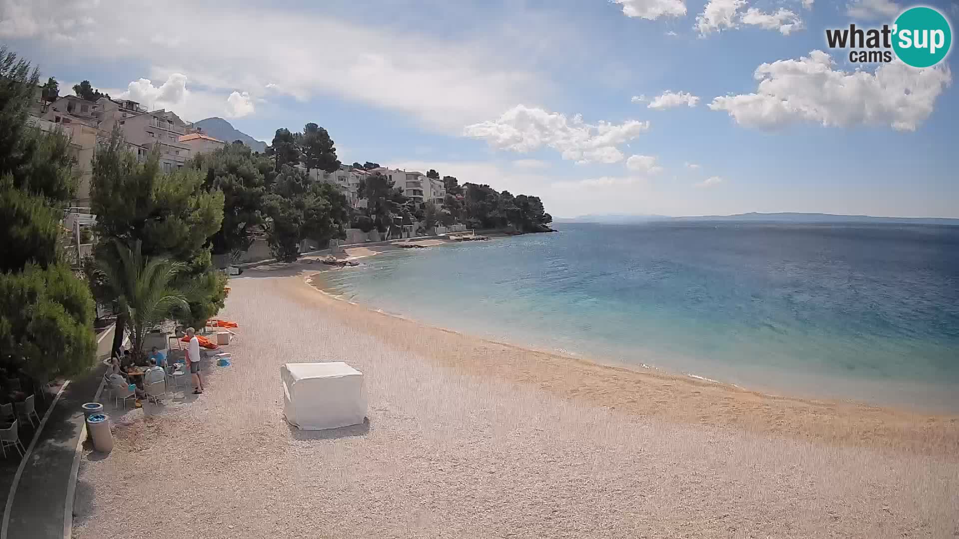Webcam Spiaggia Lučica Brela – Vista live sulla costa adriatica