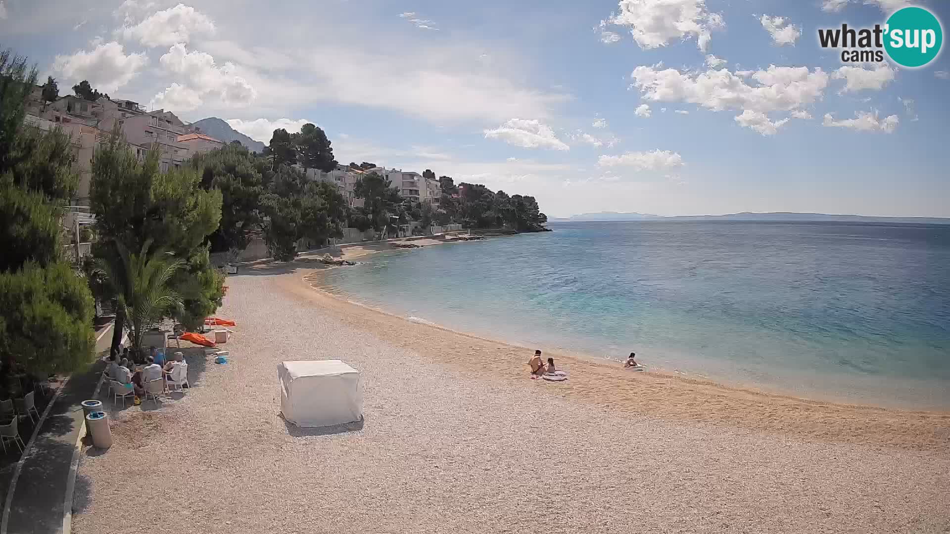 Webcam Plage Lučica Brela – Vue en direct sur la côte adriatique