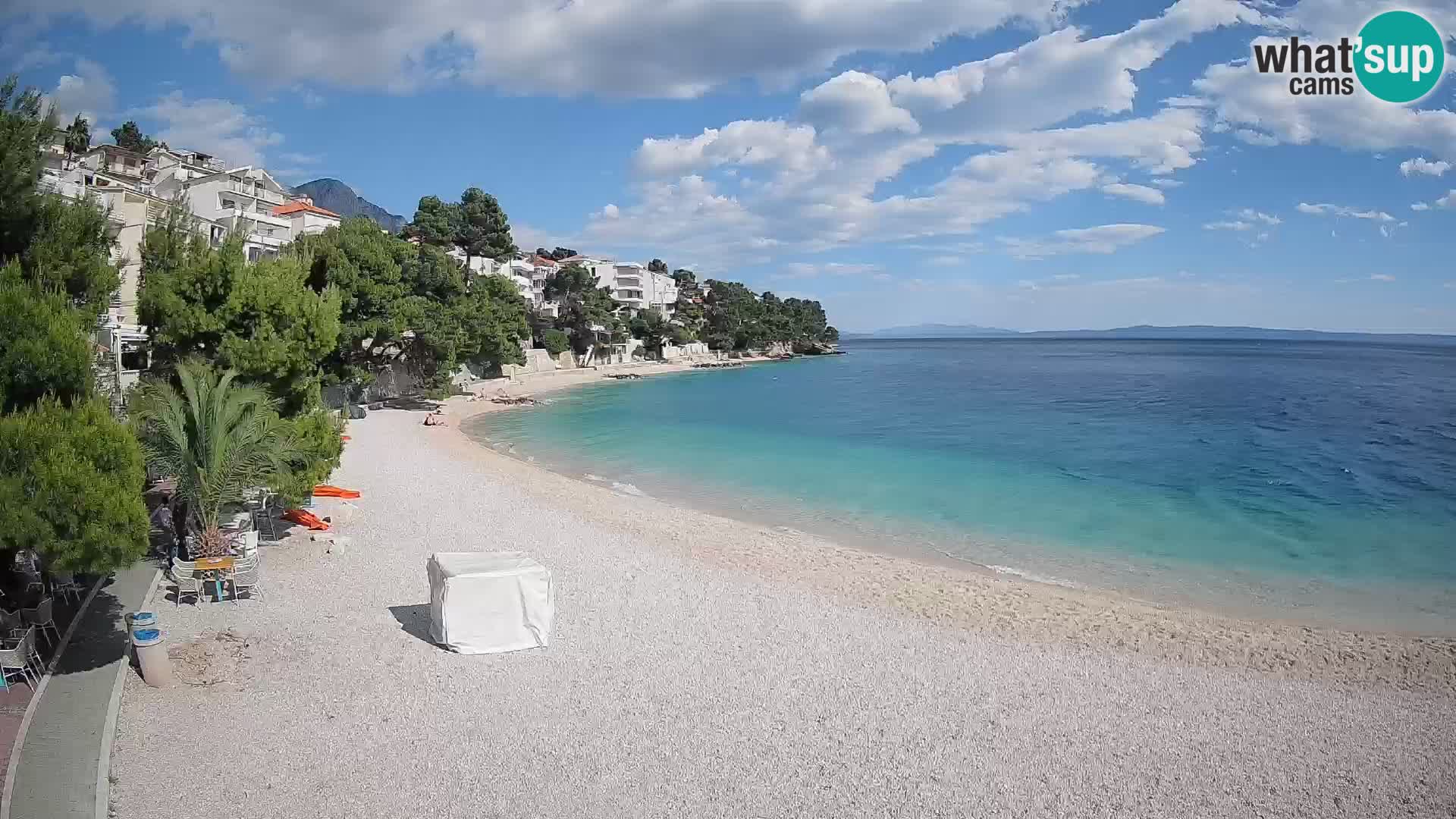 Webcam Spiaggia Lučica Brela – Vista live sulla costa adriatica