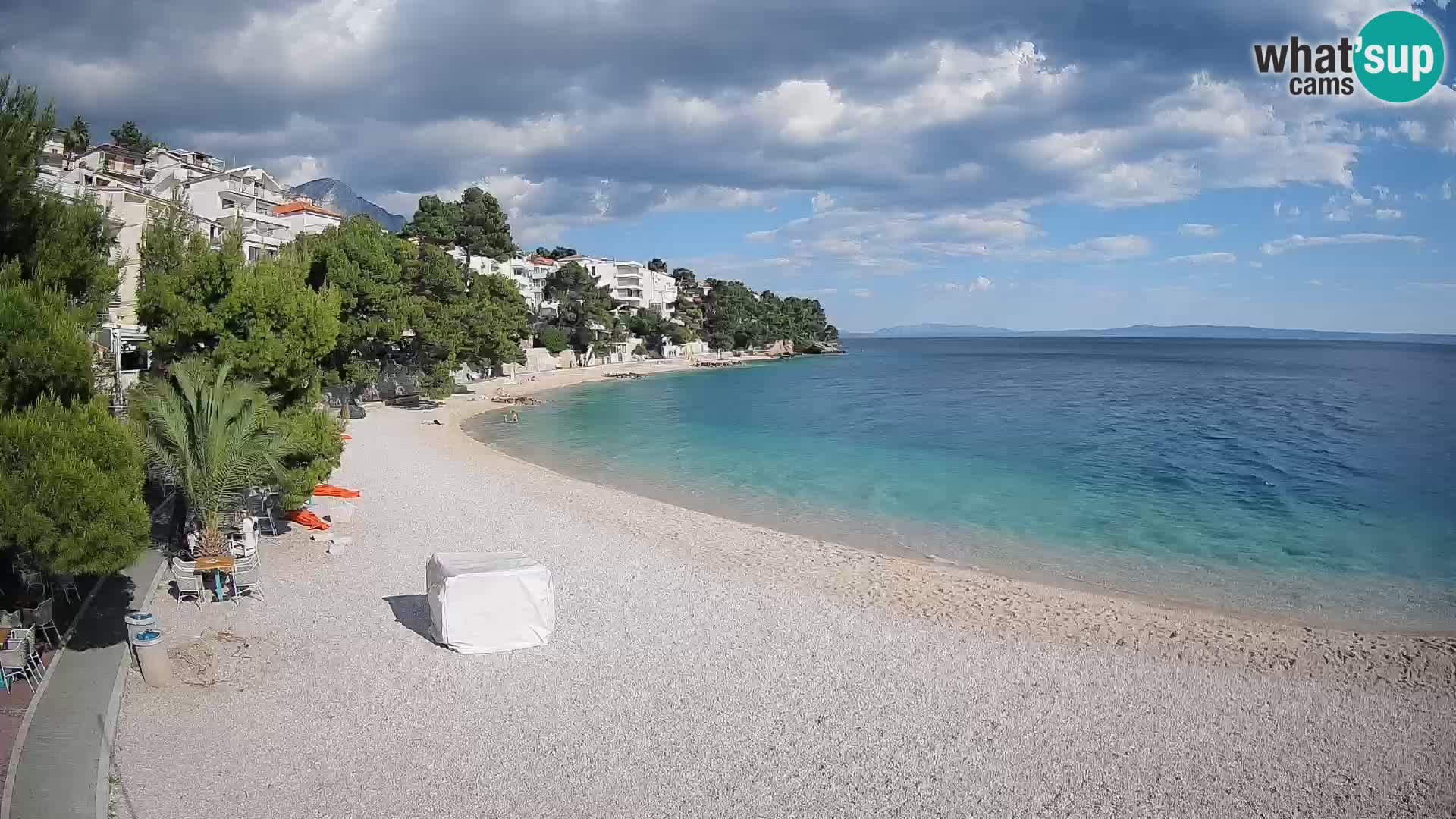 Webcam Plage Lučica Brela – Vue en direct sur la côte adriatique
