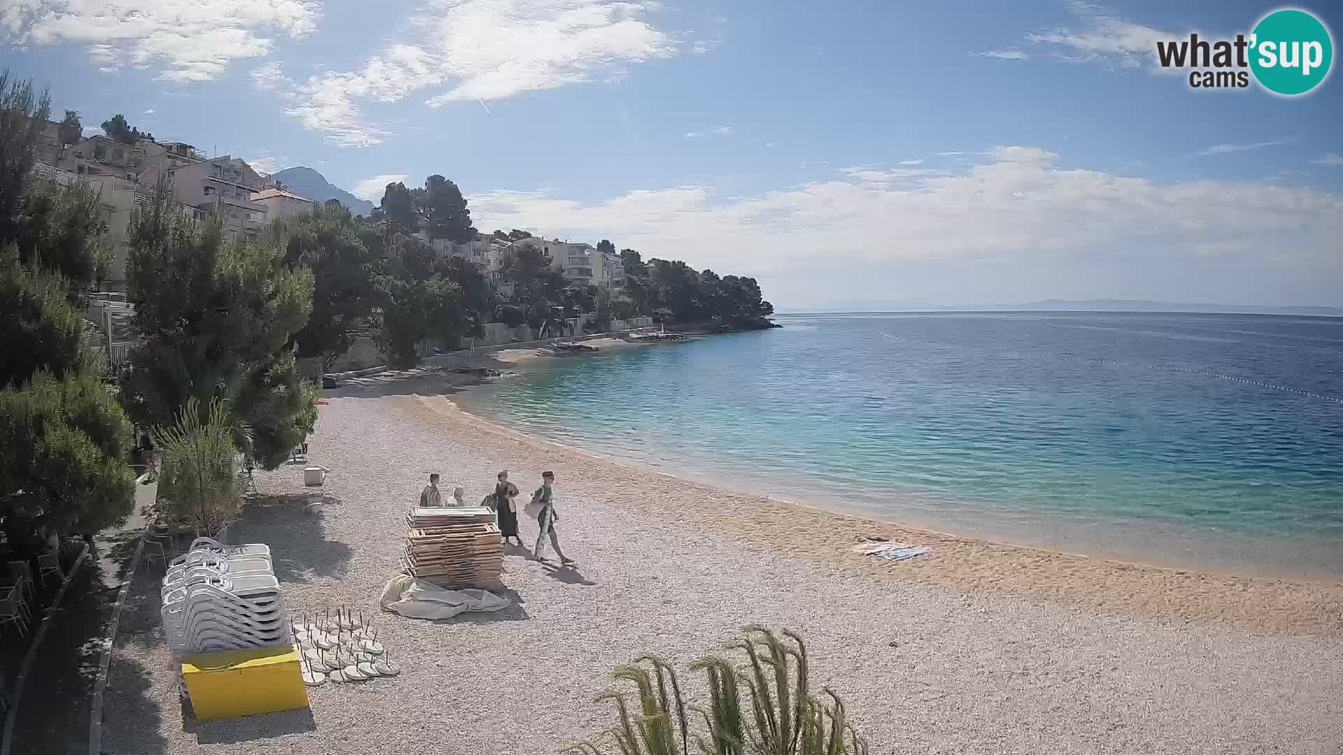 Webcam Spiaggia Lučica Brela – Vista live sulla costa adriatica
