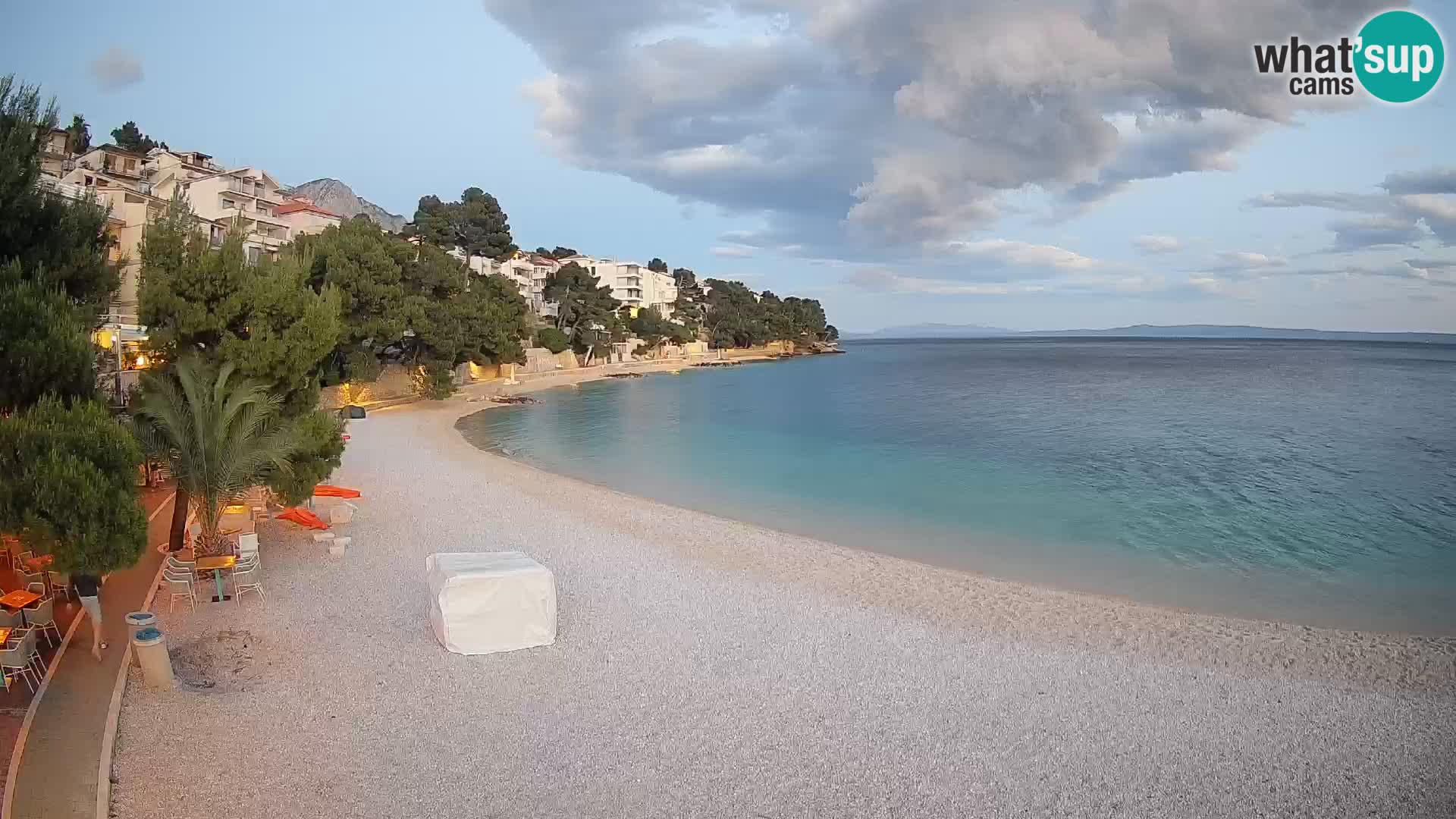 Webcam Plage Lučica Brela – Vue en direct sur la côte adriatique