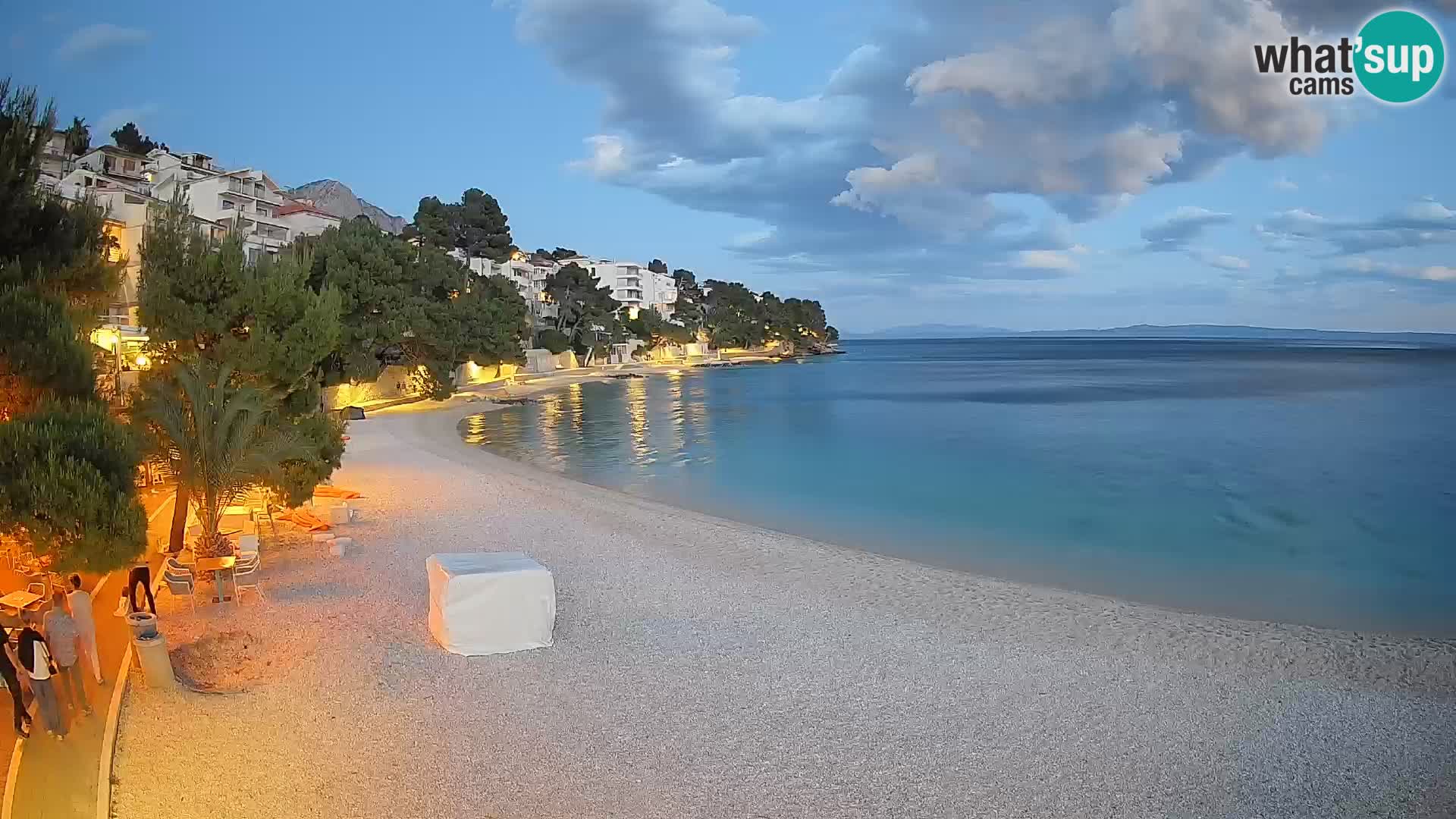 Webcam Playa Lučica Brela – Vista en directo de la costa adriática