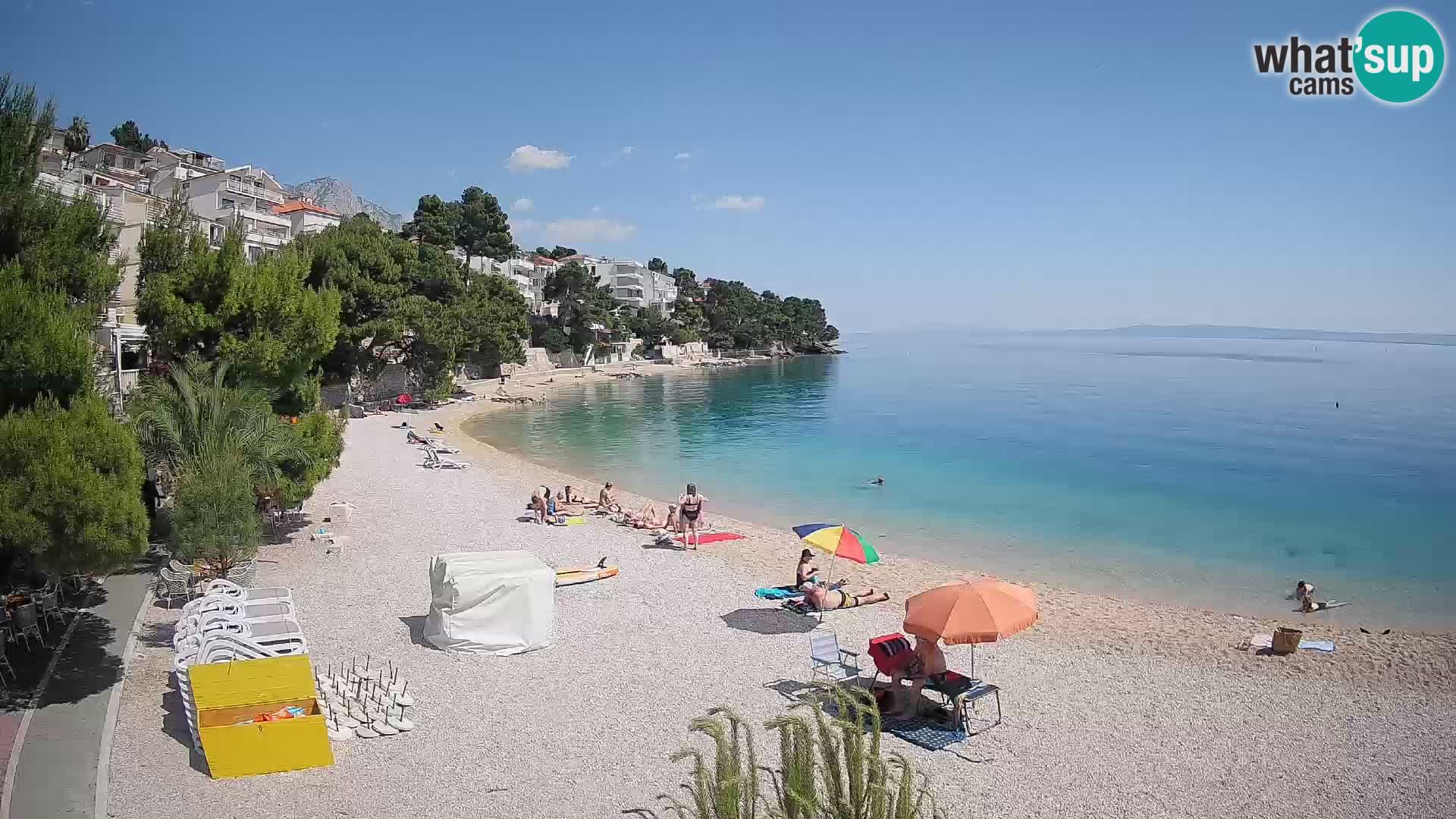 Webcam Lučica Beach Brela – Live View from the Adriatic Coast