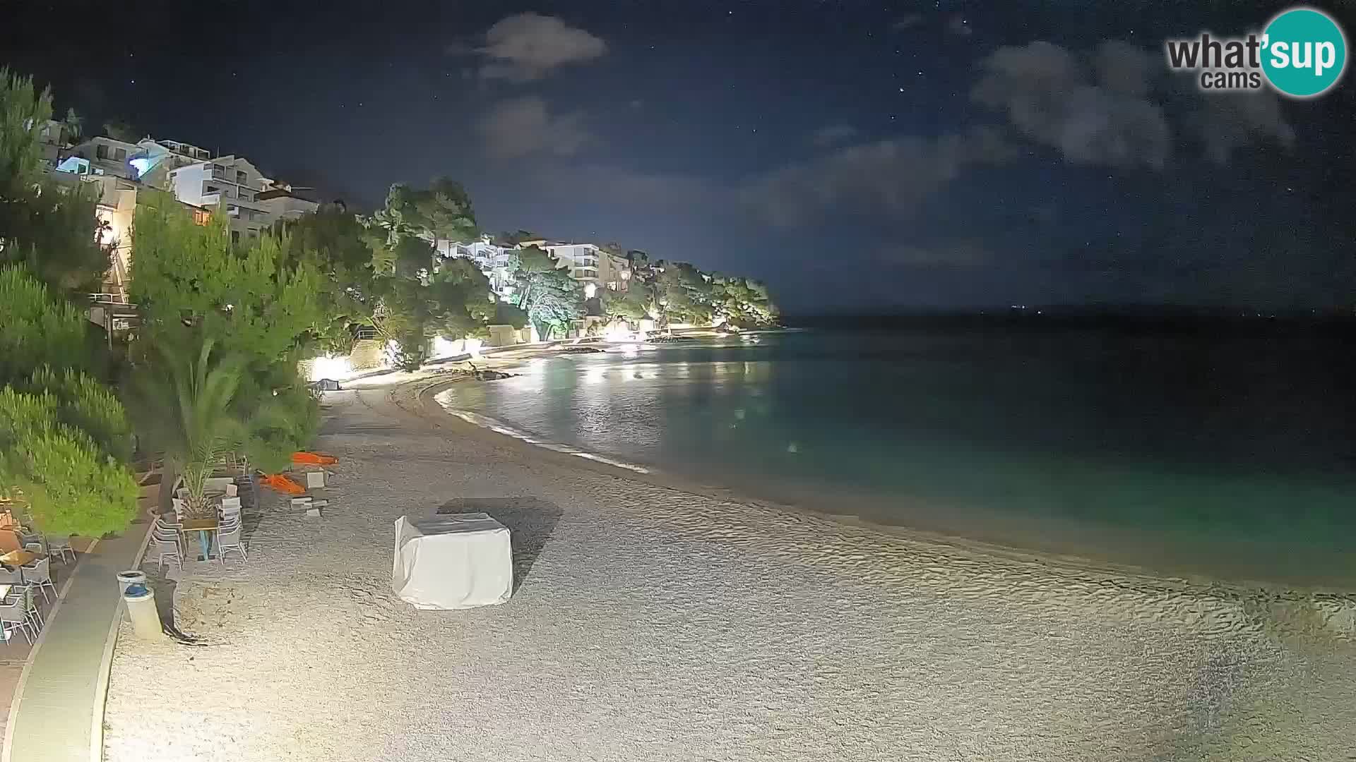 Webcam Spiaggia Lučica Brela – Vista live sulla costa adriatica