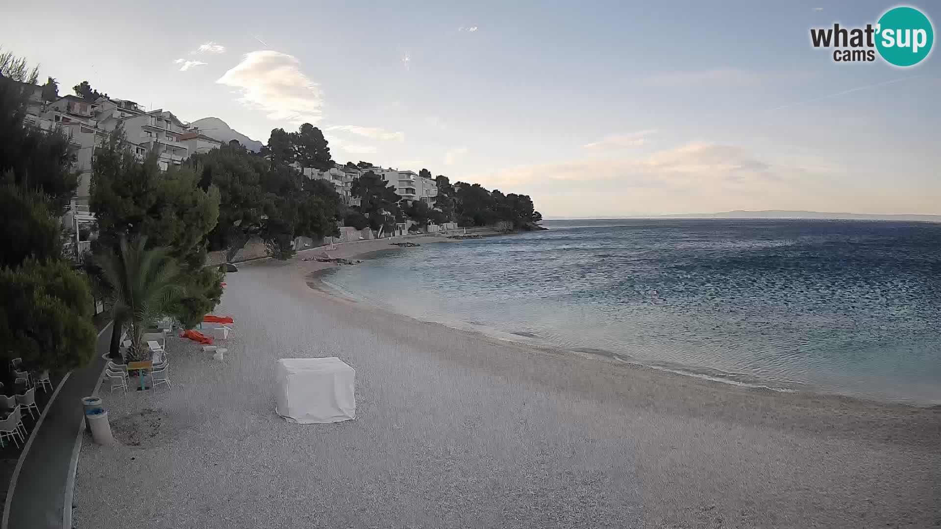 Webcam Playa Lučica Brela – Vista en directo de la costa adriática