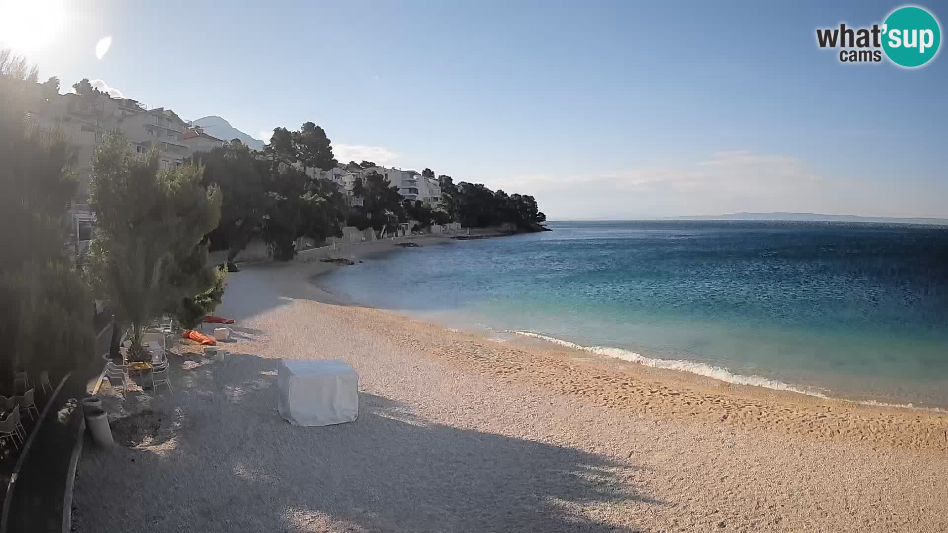 Webcam Spiaggia Lučica Brela – Vista live sulla costa adriatica