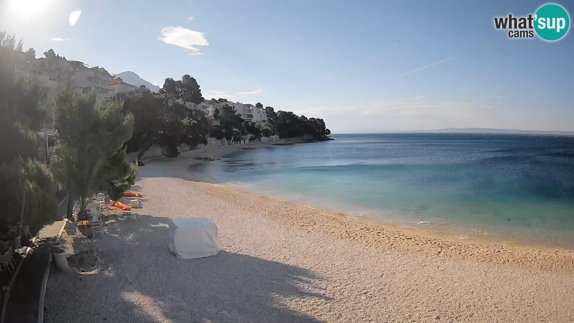 Webcam Plage Lučica Brela – Vue en direct sur la côte adriatique