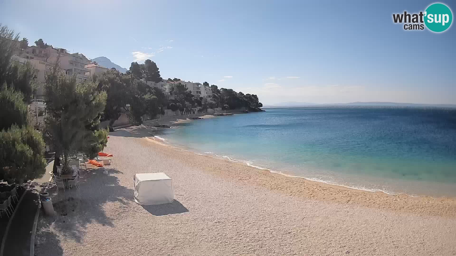 Webcam Spiaggia Lučica Brela – Vista live sulla costa adriatica