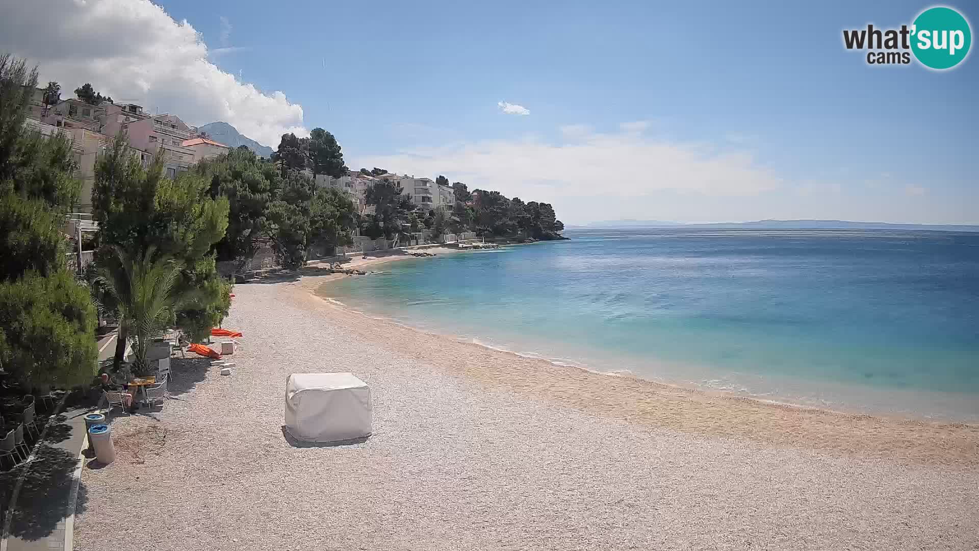 Webcam Playa Lučica Brela – Vista en directo de la costa adriática