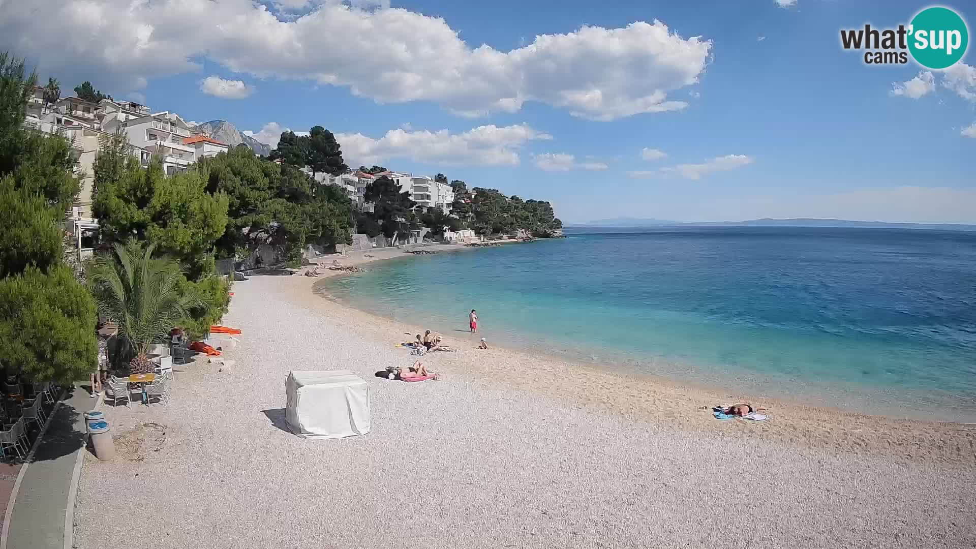 Webcam Spiaggia Lučica Brela – Vista live sulla costa adriatica