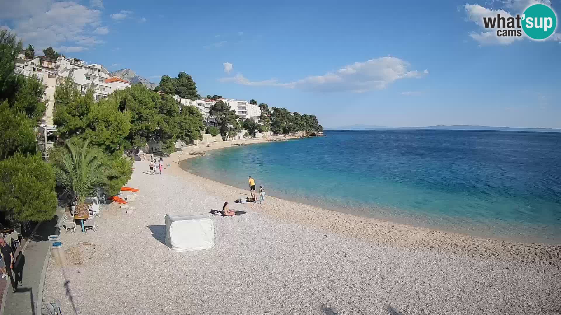 Webcam Lučica Beach Brela – Live View from the Adriatic Coast
