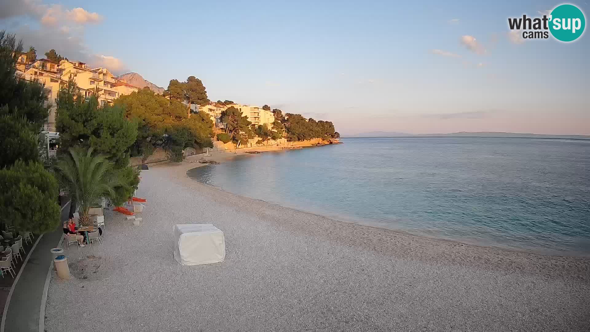 Webcam Spiaggia Lučica Brela – Vista live sulla costa adriatica