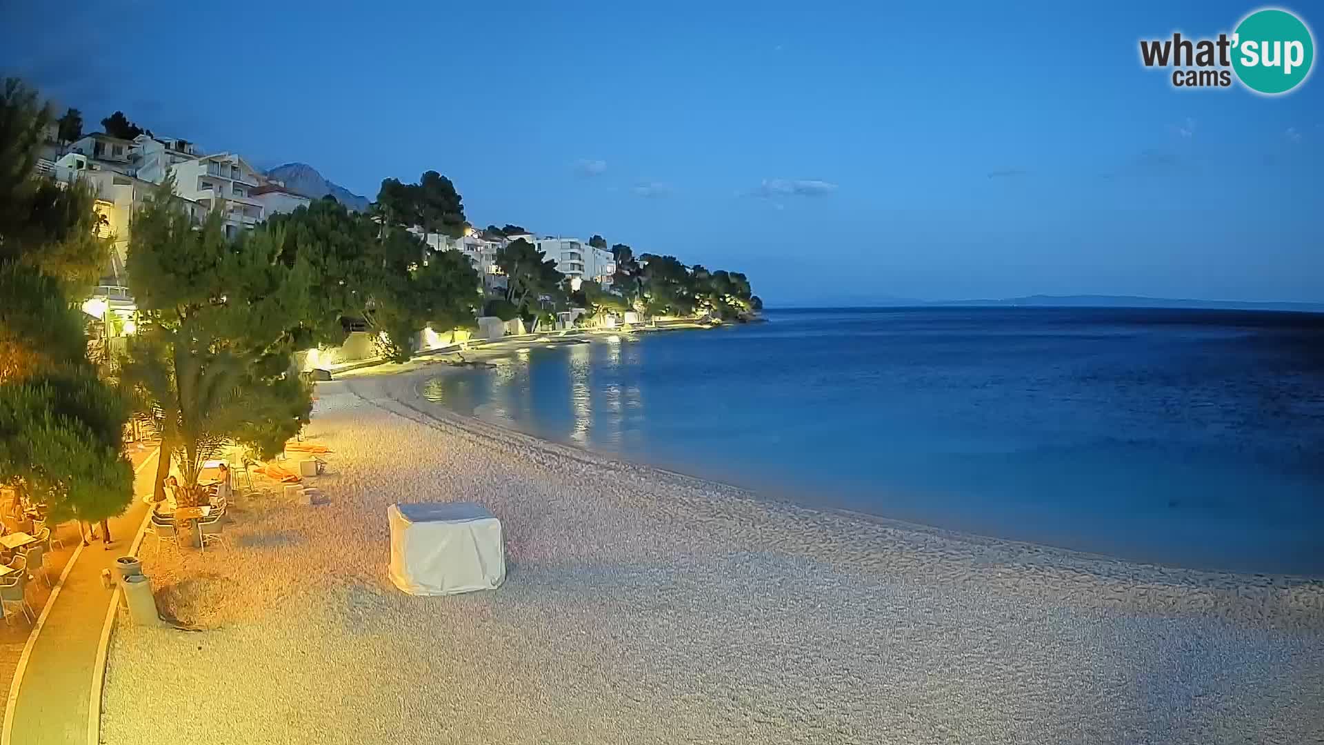 Webcam Spiaggia Lučica Brela – Vista live sulla costa adriatica