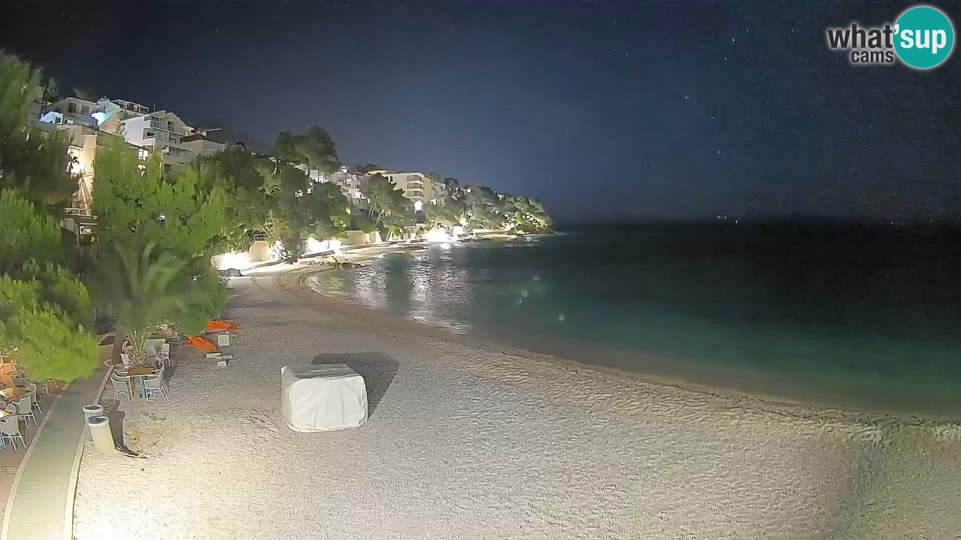 Webcam Spiaggia Lučica Brela – Vista live sulla costa adriatica