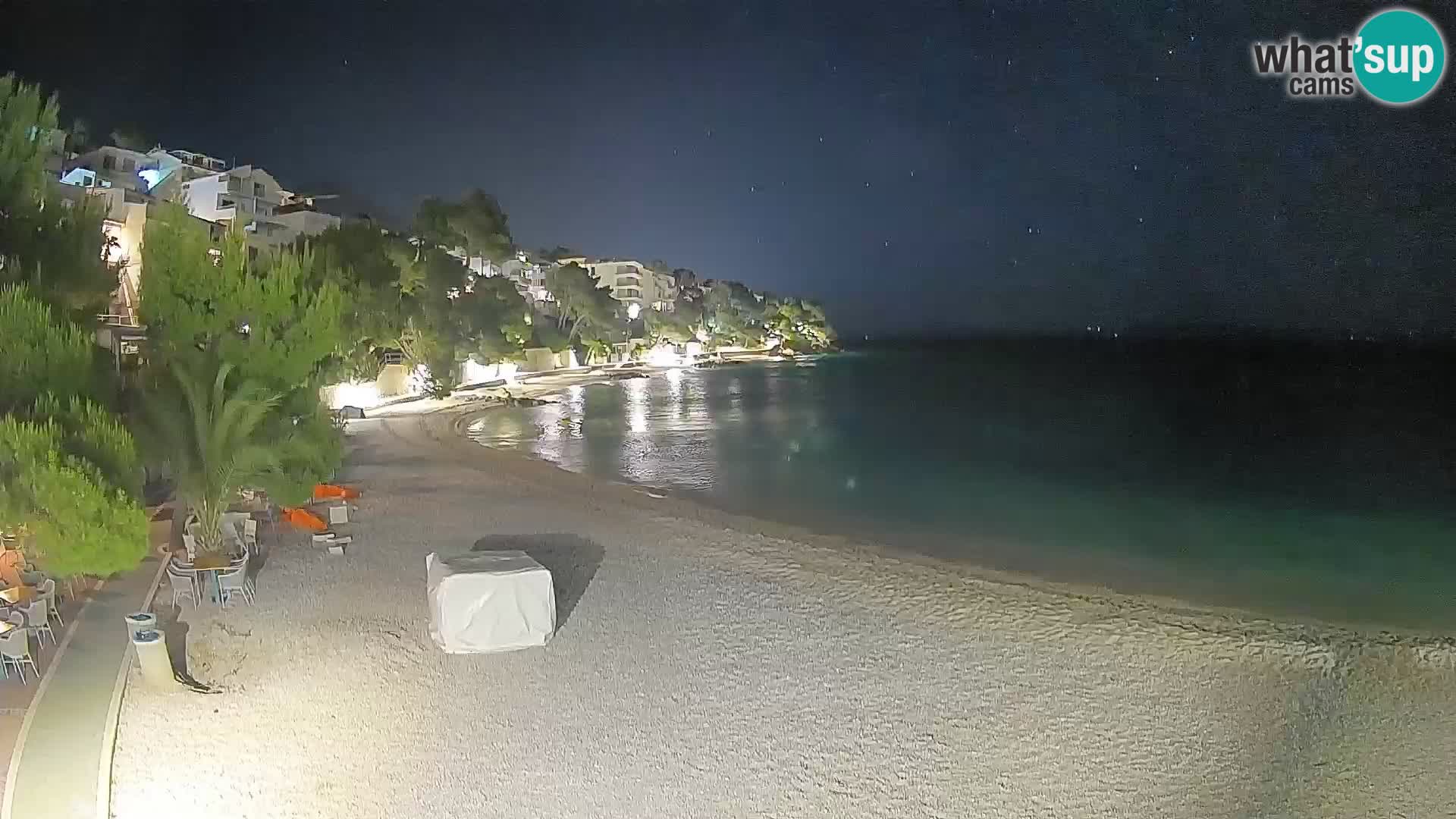 Webcam Plage Lučica Brela – Vue en direct sur la côte adriatique