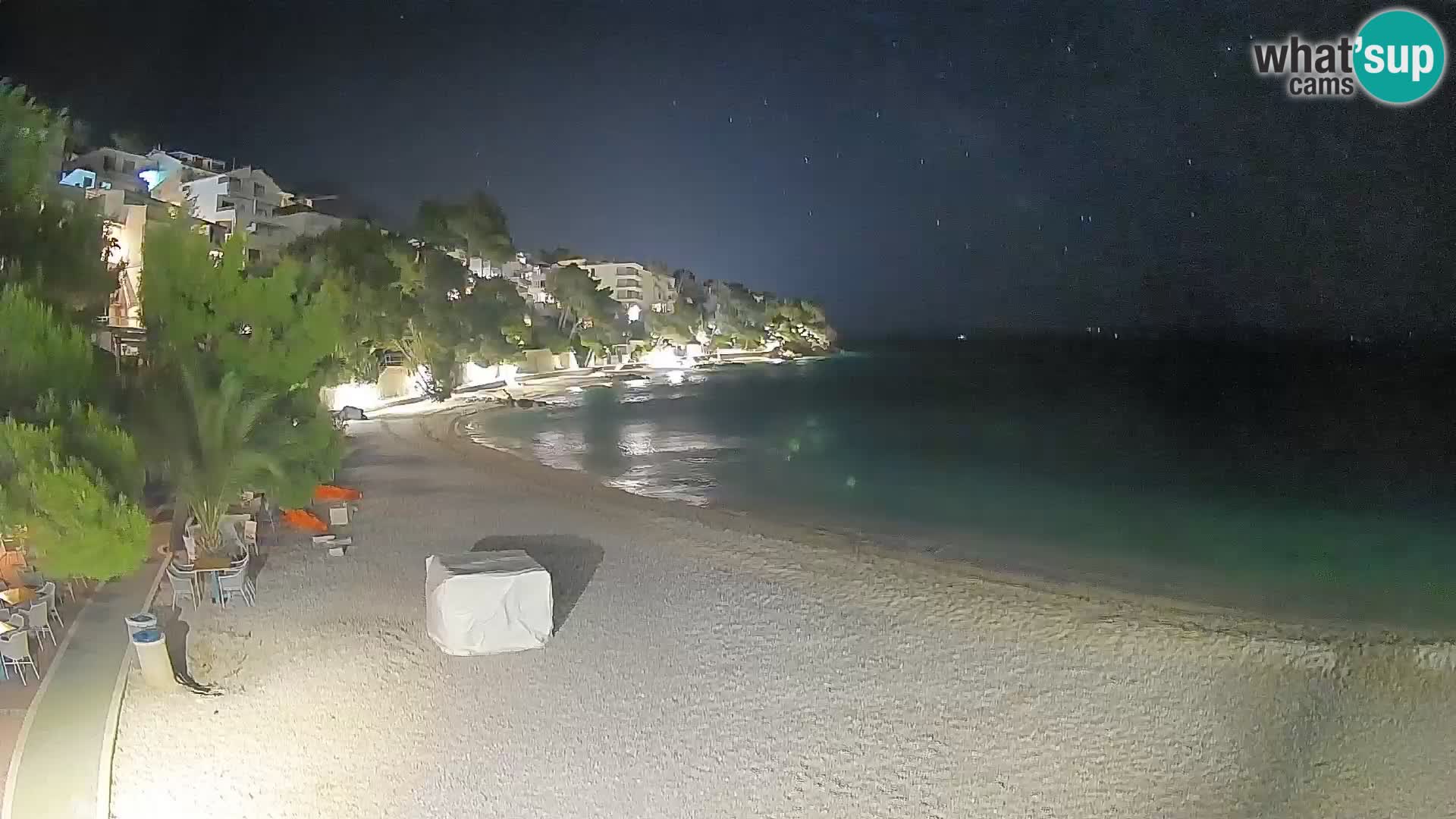Webcam Playa Lučica Brela – Vista en directo de la costa adriática