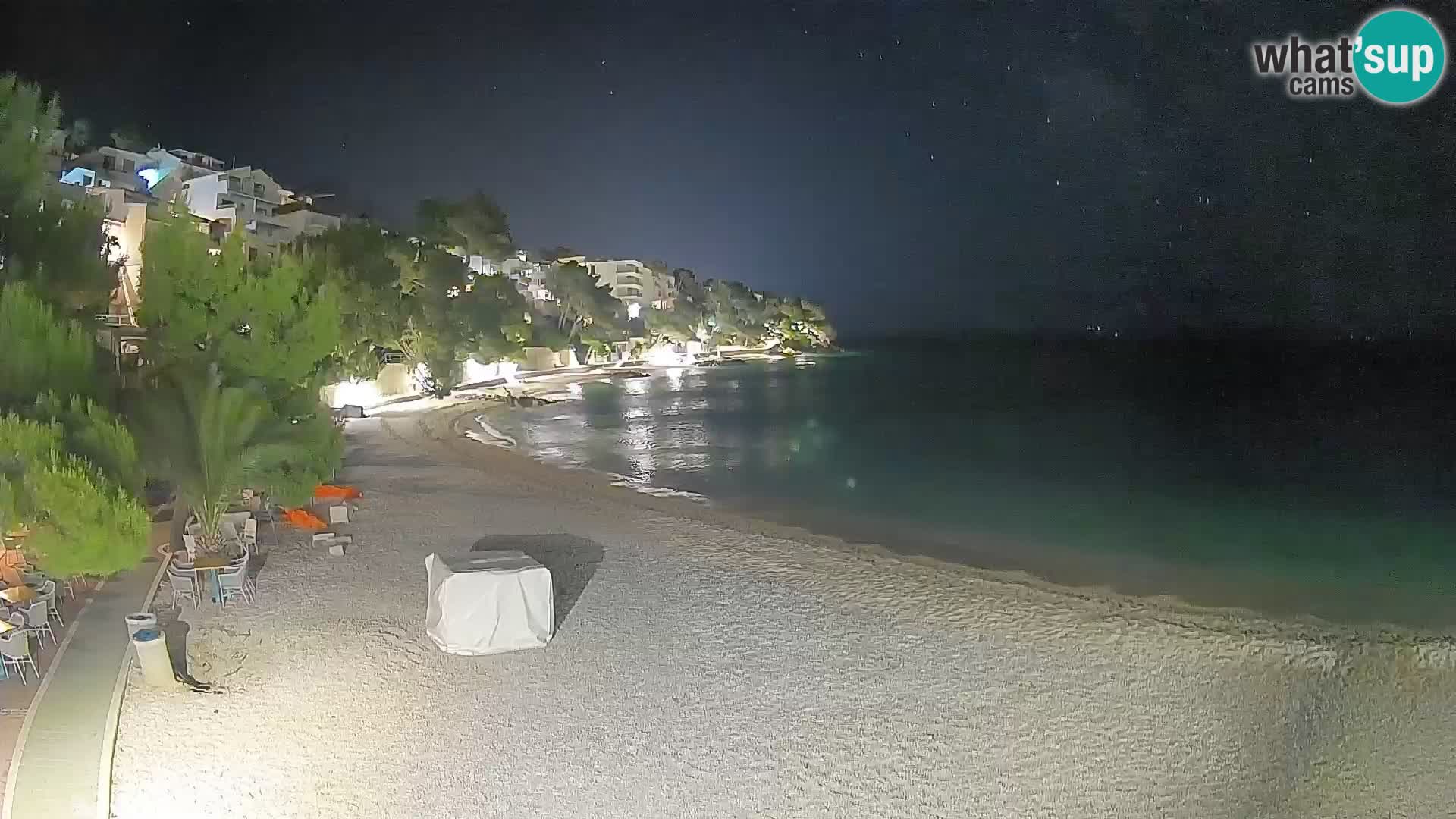 Webcam Spiaggia Lučica Brela – Vista live sulla costa adriatica