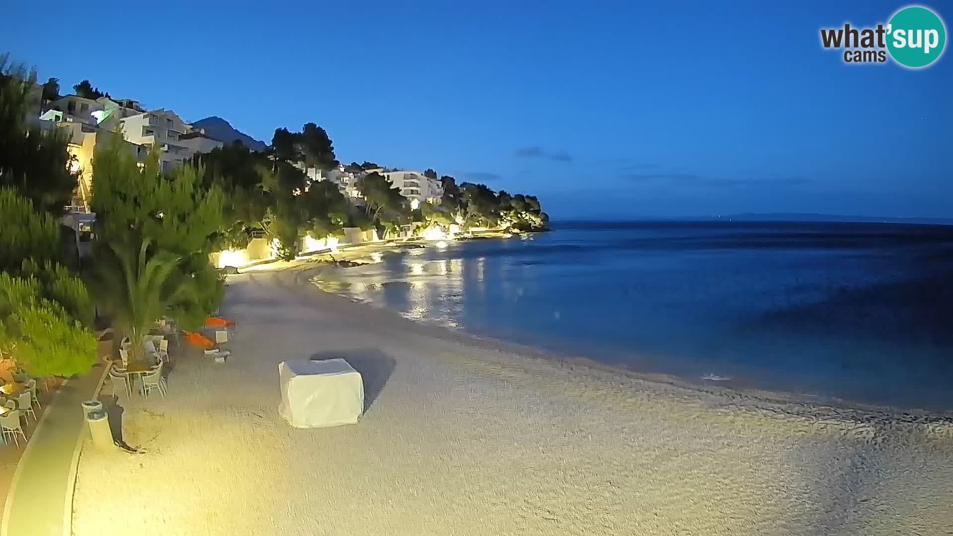 Webcam Plage Lučica Brela – Vue en direct sur la côte adriatique