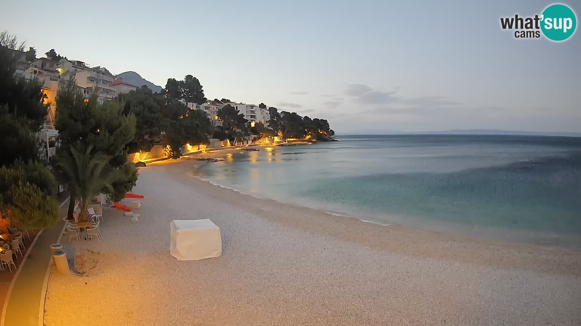 Webcam Playa Lučica Brela – Vista en directo de la costa adriática