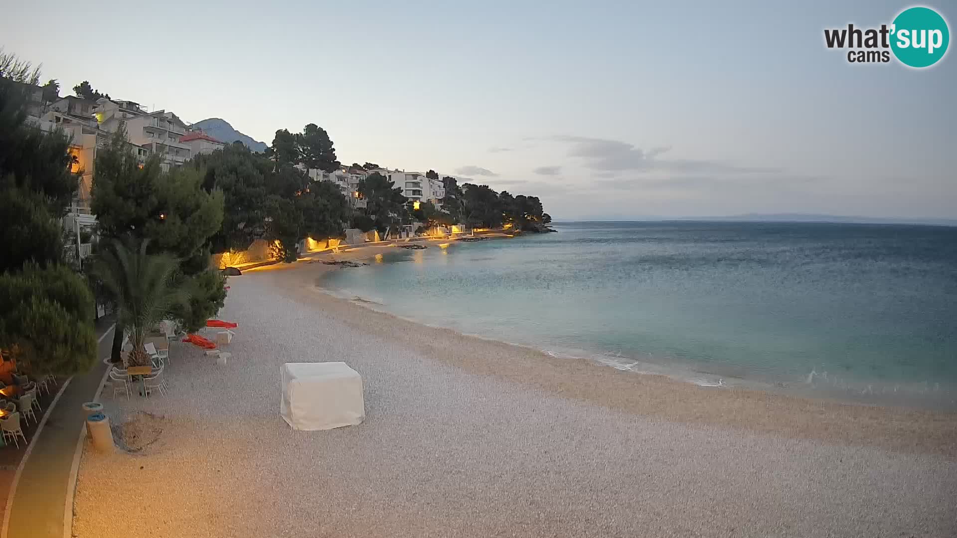 Webcam Playa Lučica Brela – Vista en directo de la costa adriática