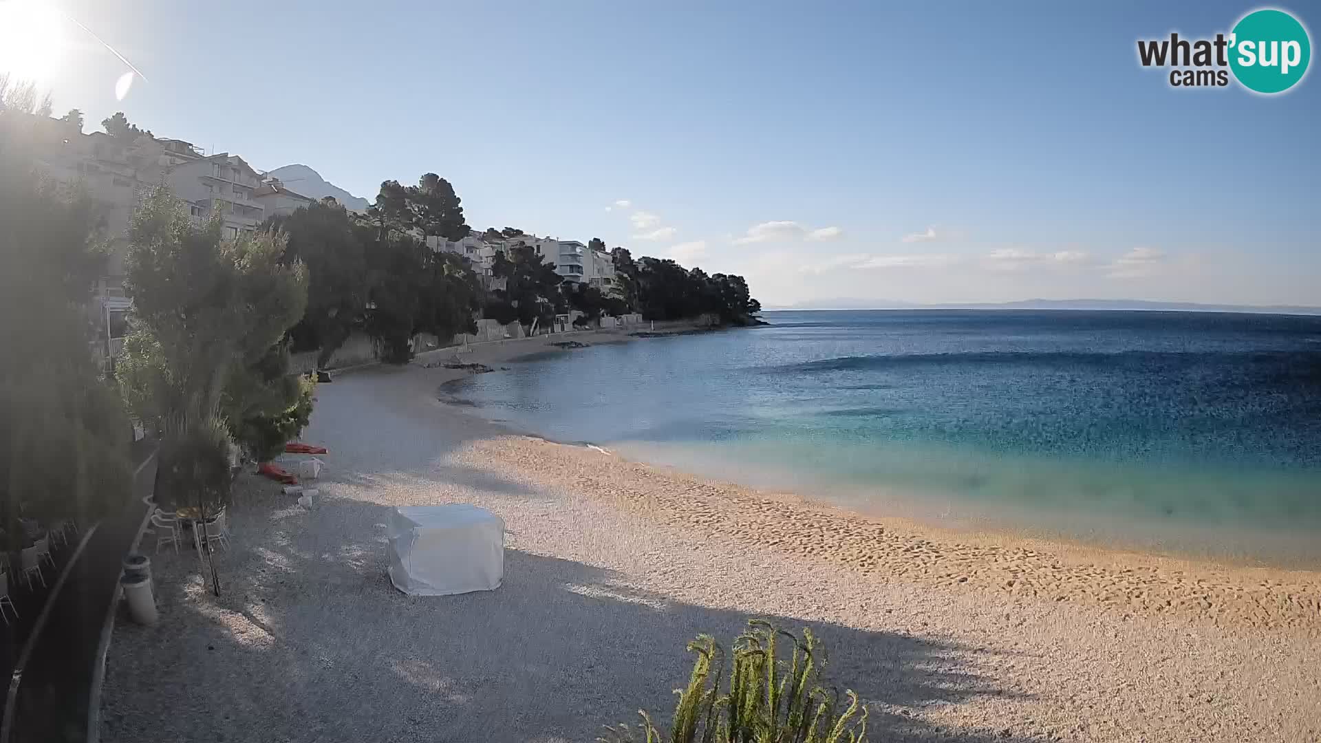 Webcam Playa Lučica Brela – Vista en directo de la costa adriática